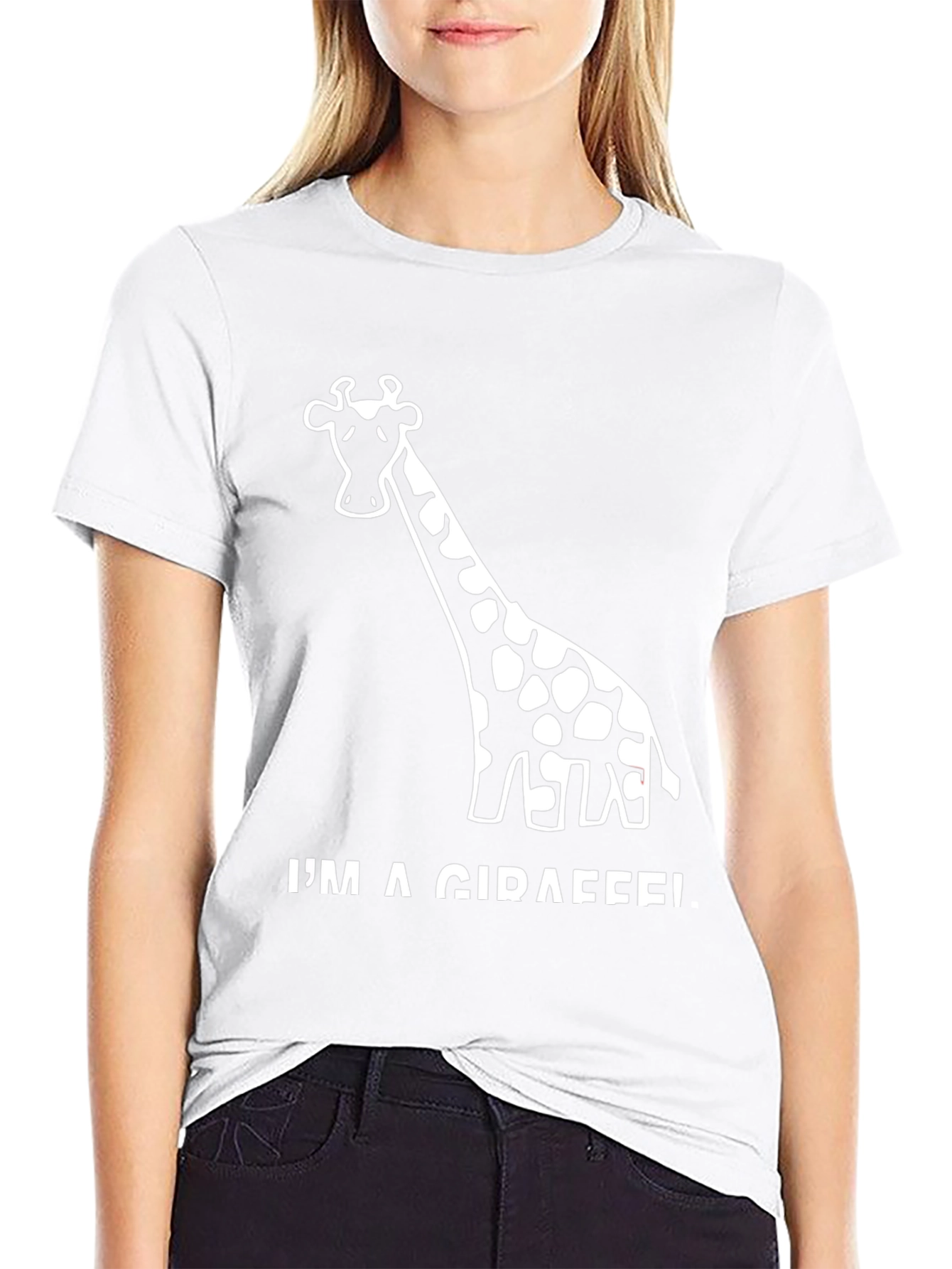 Im A Giraffe! Black Graphic Tee