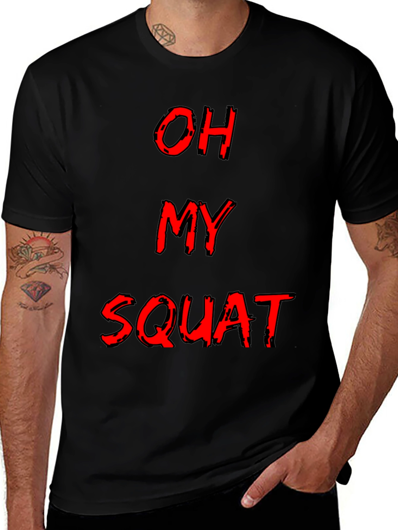 Oh My Squat Funny Gym Workout T-Shirt