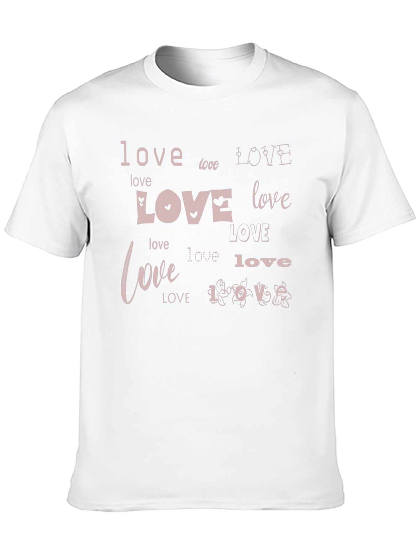 Love Print Black T-Shirt
