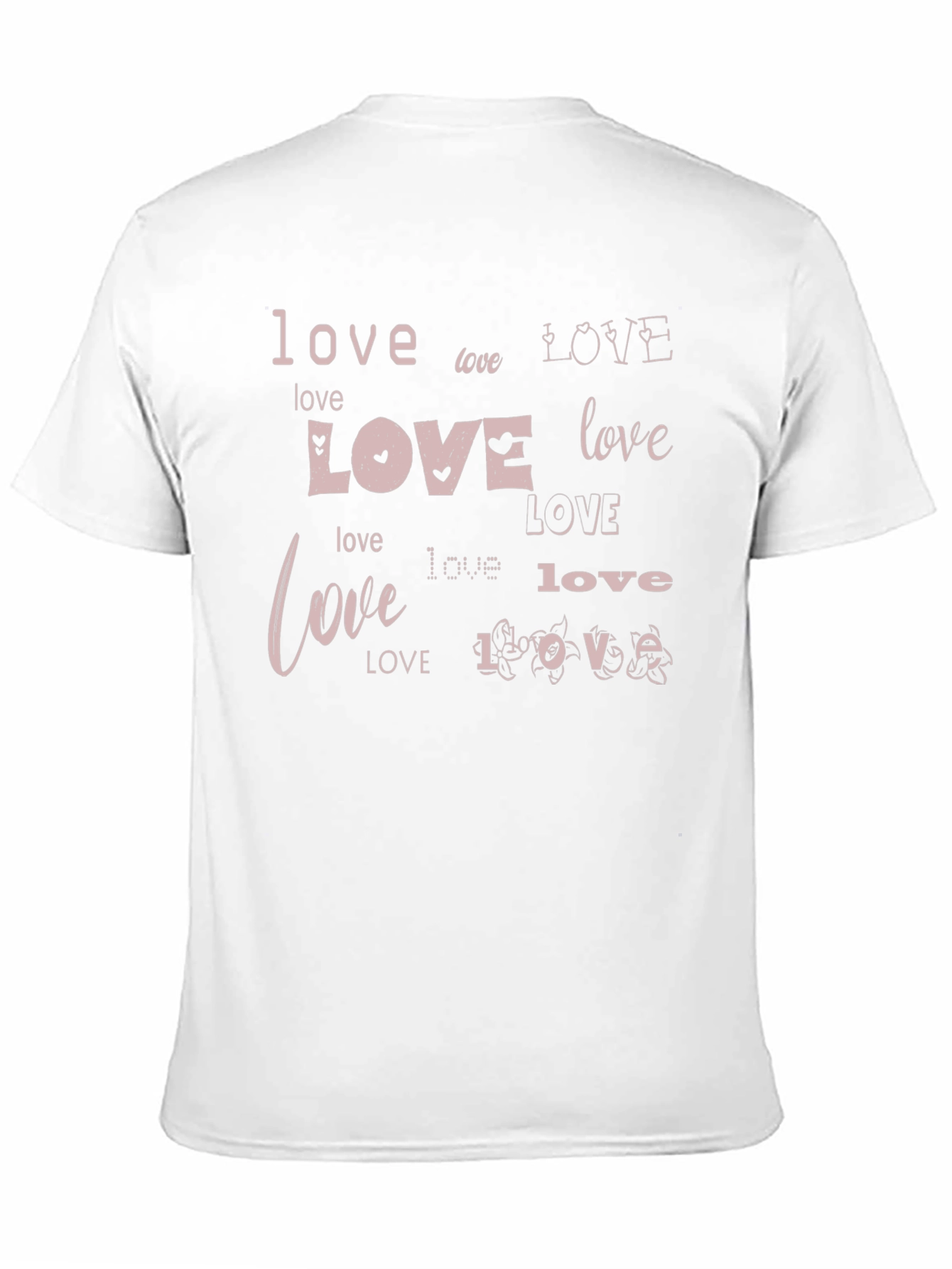 Love Print Black T-Shirt