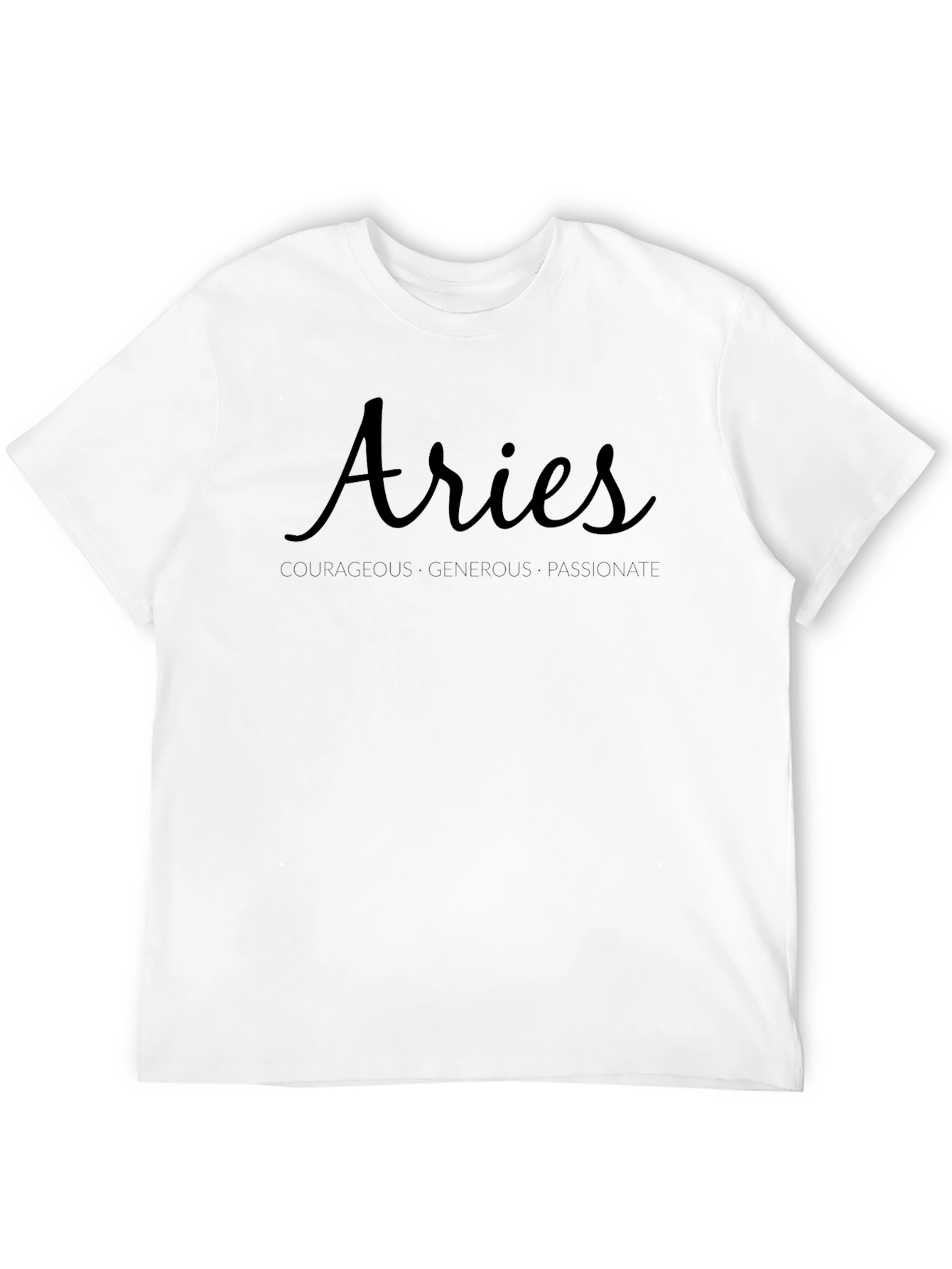 Aries Zodiac T-Shirt - Courageous Generous Passionate