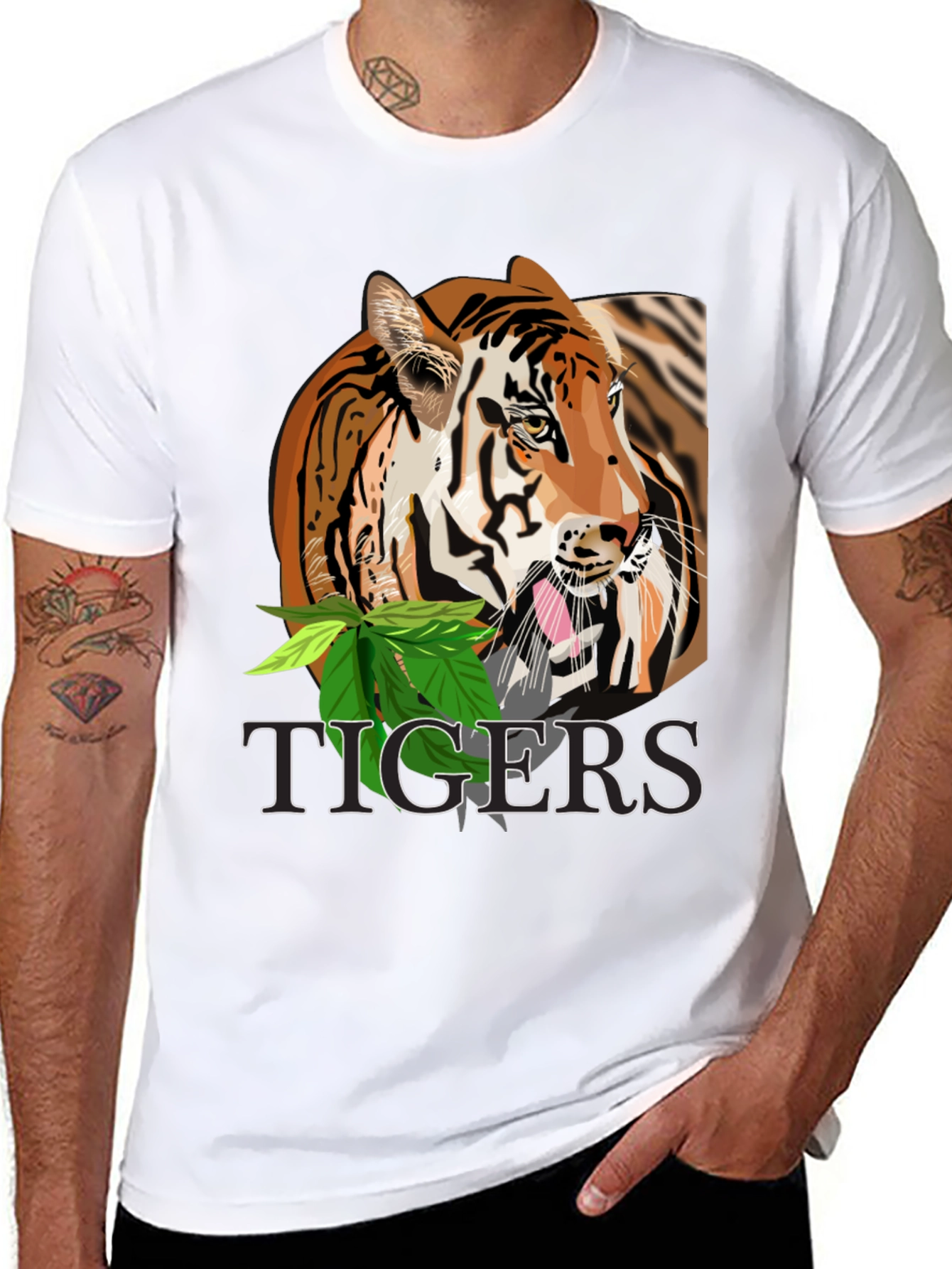 Tiger Graphic T-Shirt - Bold Black Tee