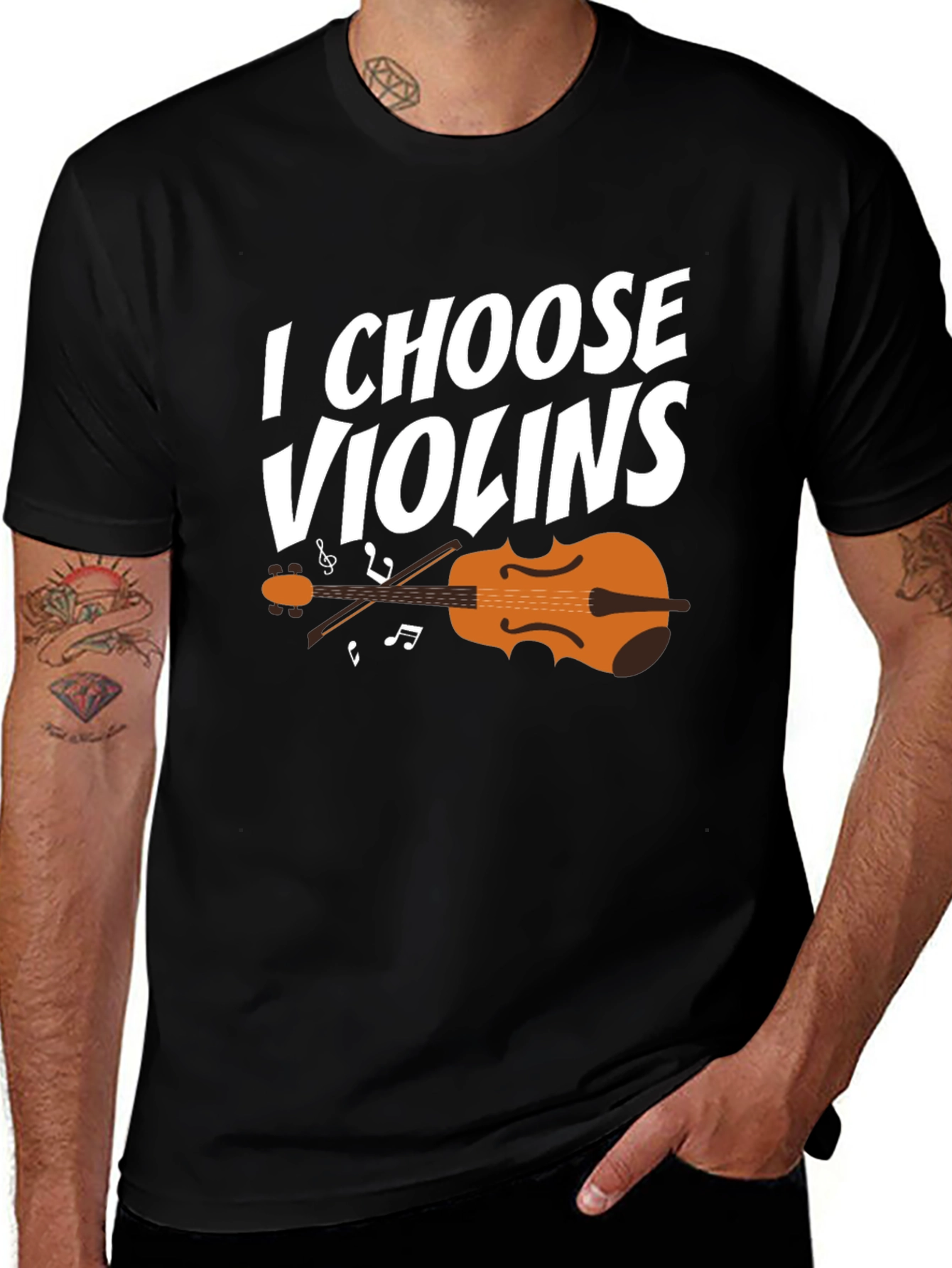 I Choose Violins Graphic T-Shirt