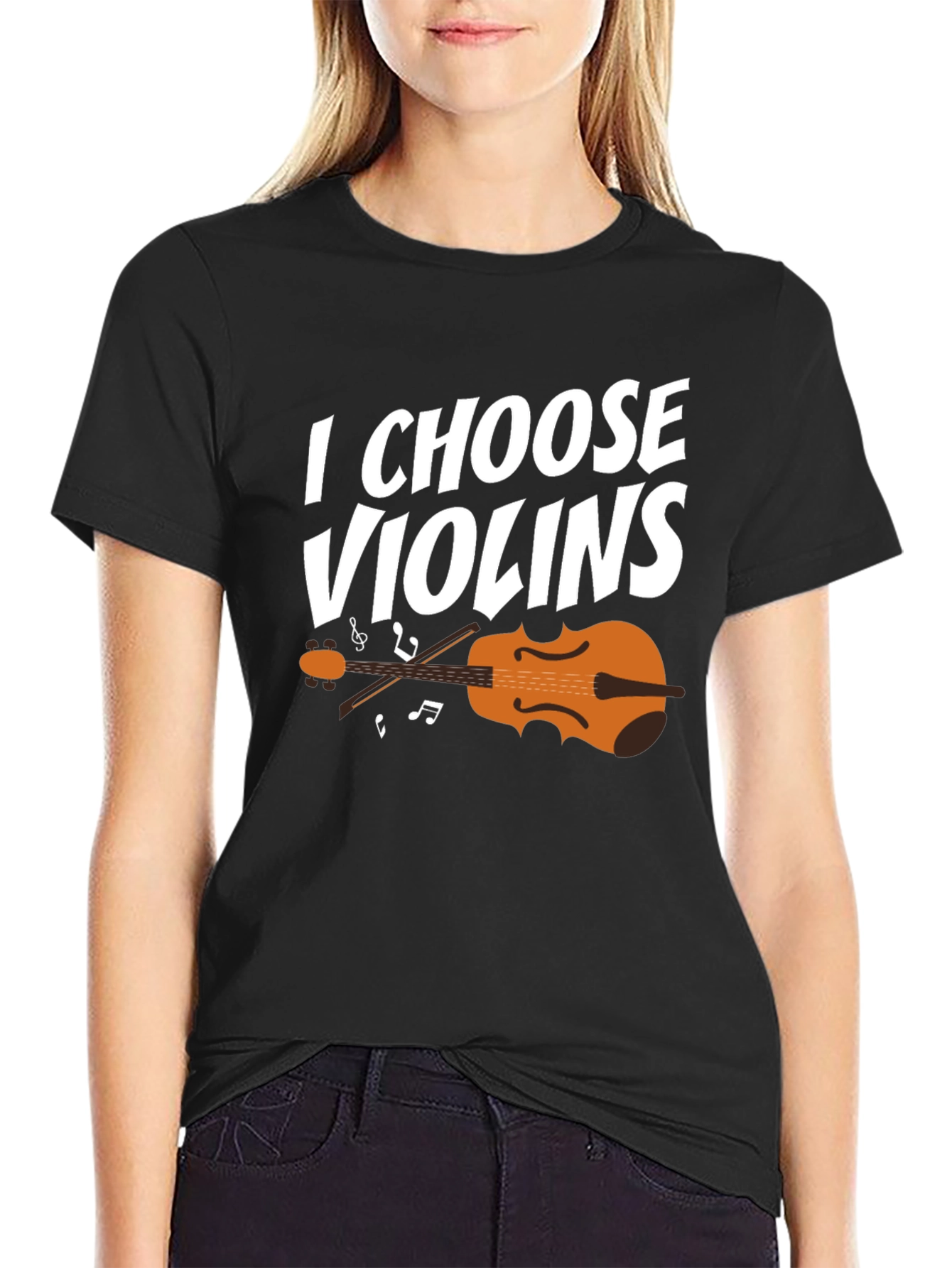 I Choose Violins Graphic T-Shirt