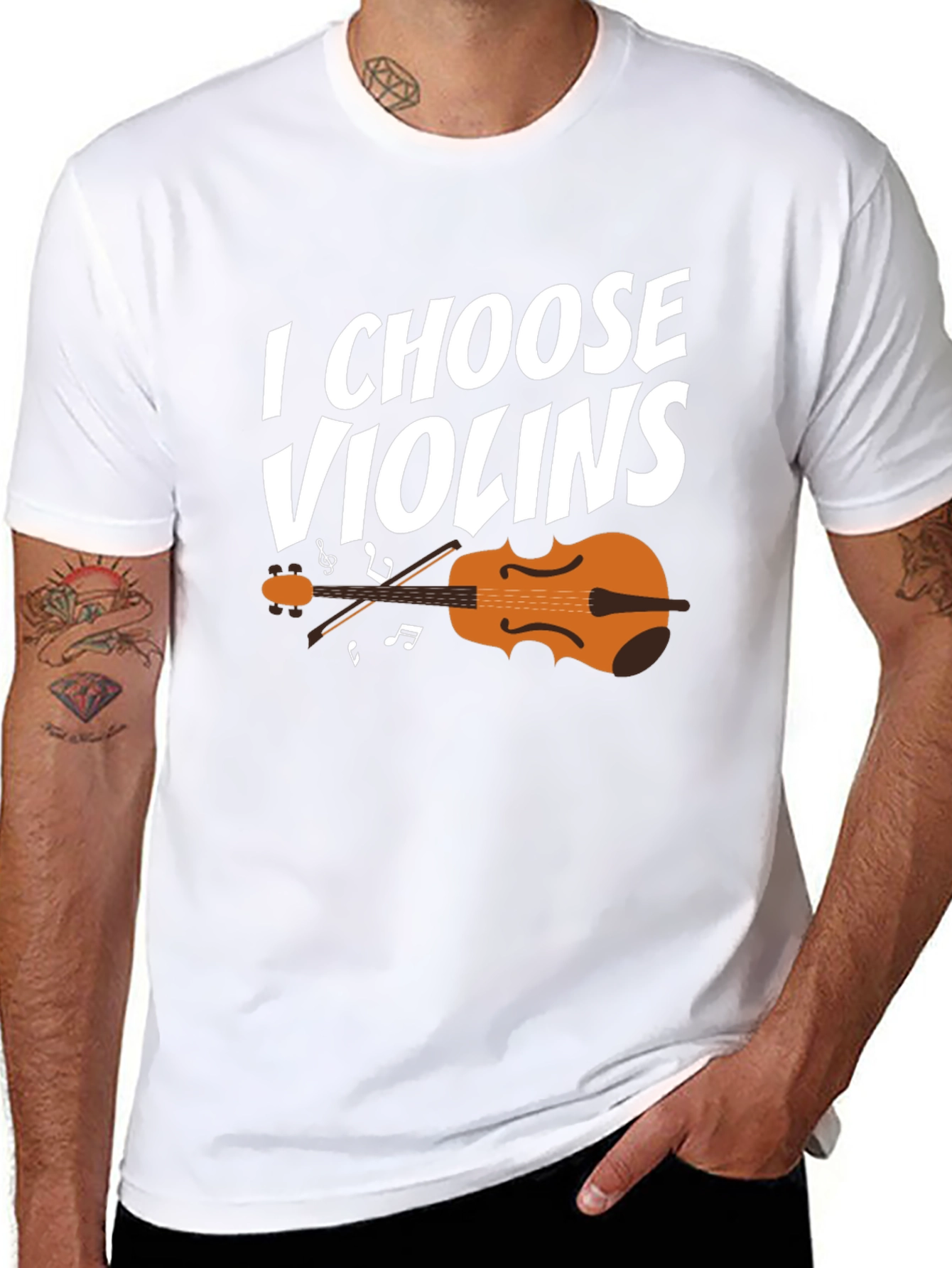 I Choose Violins Graphic T-Shirt