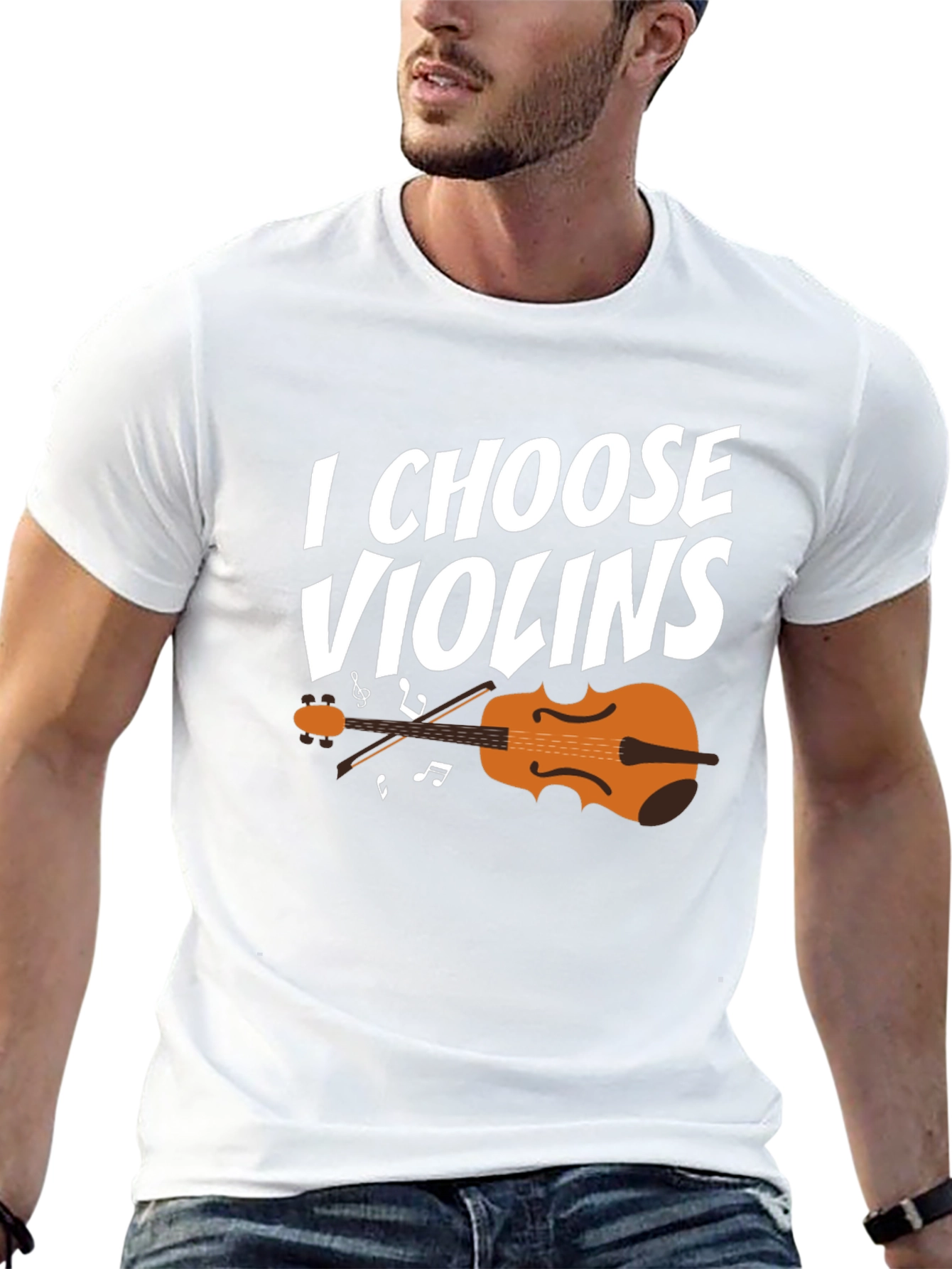 I Choose Violins Graphic T-Shirt