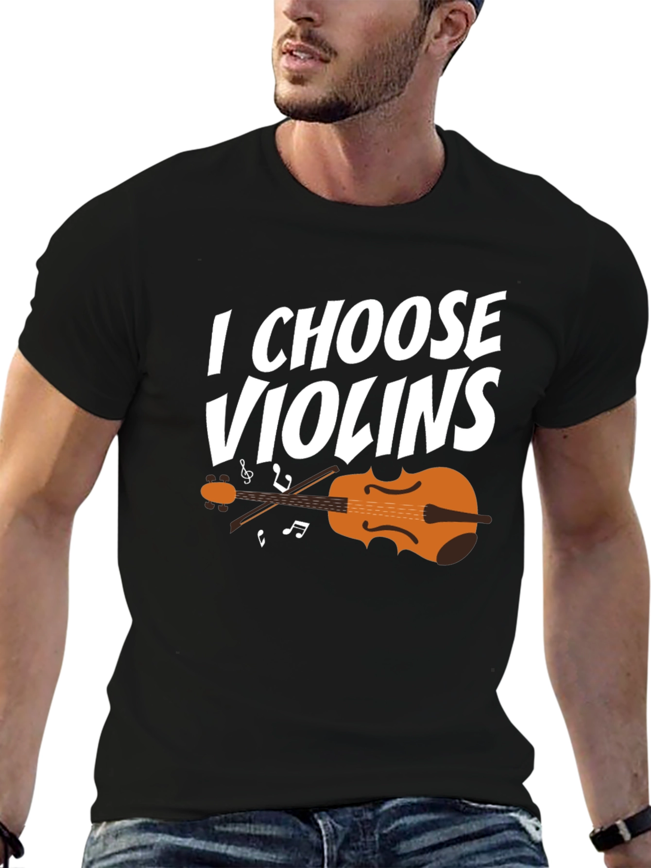 I Choose Violins Graphic T-Shirt