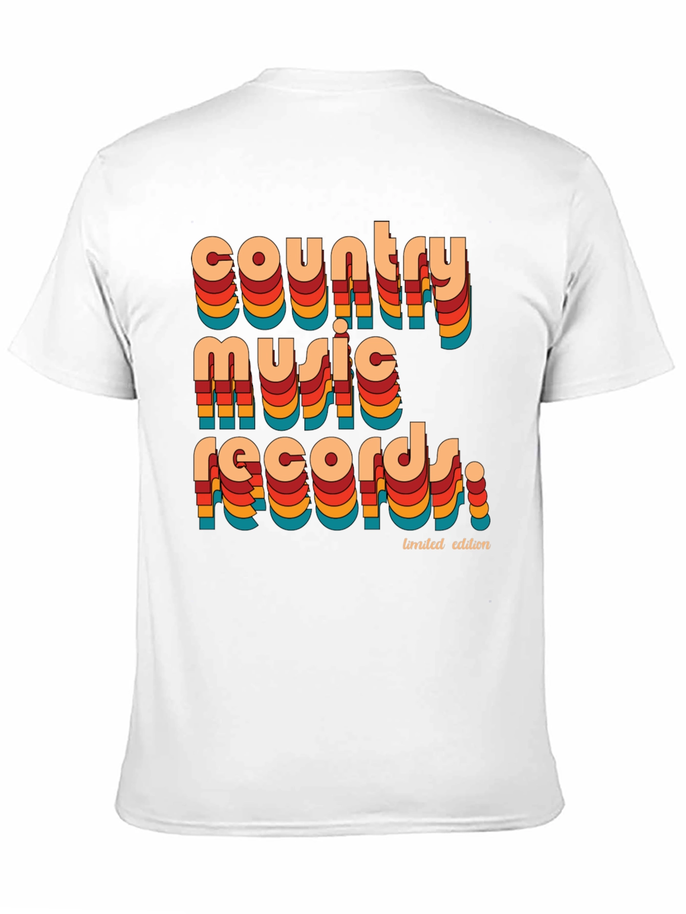 Retro Country Music Records Graphic T-Shirt