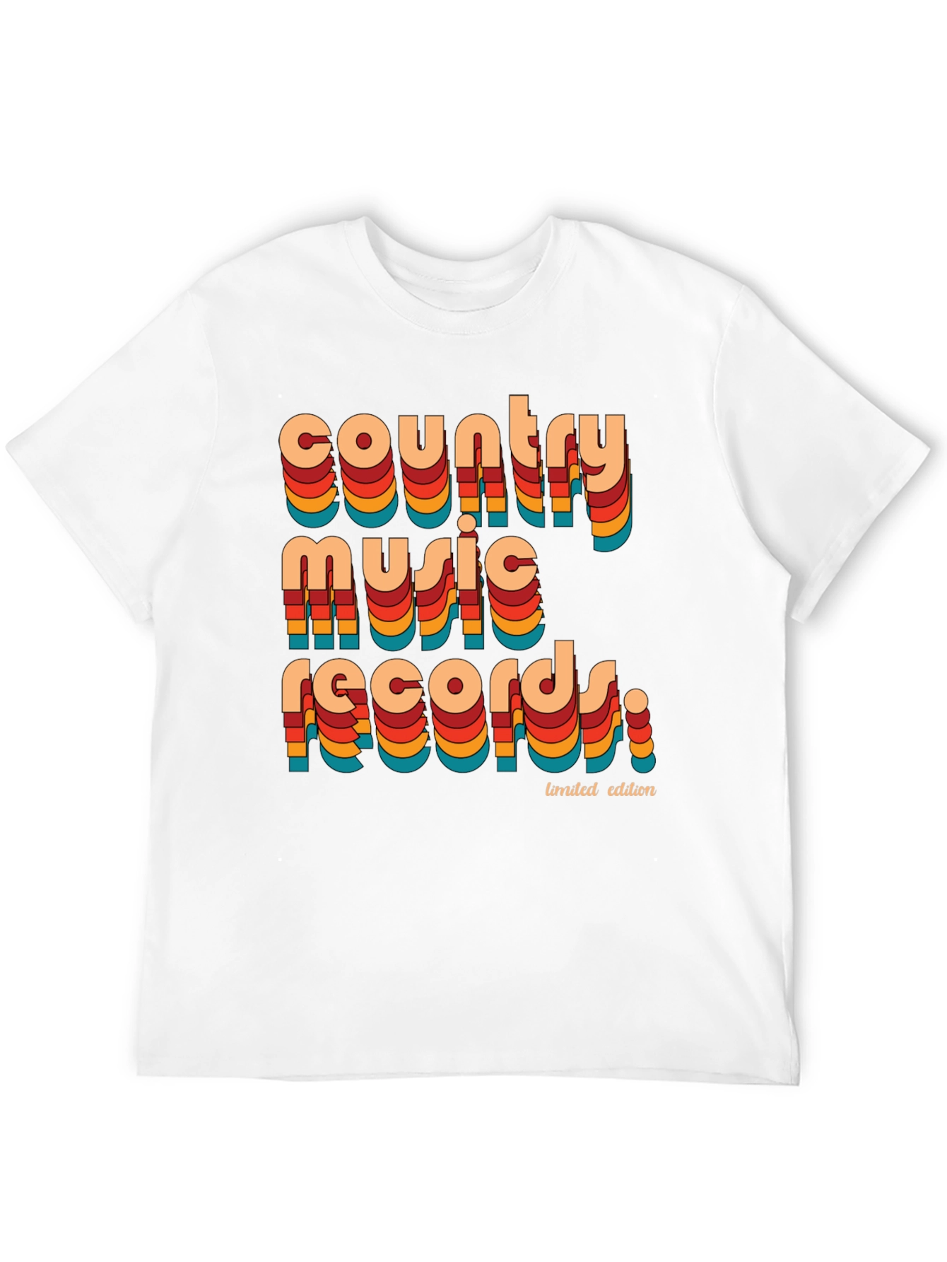 Retro Country Music Records Graphic T-Shirt