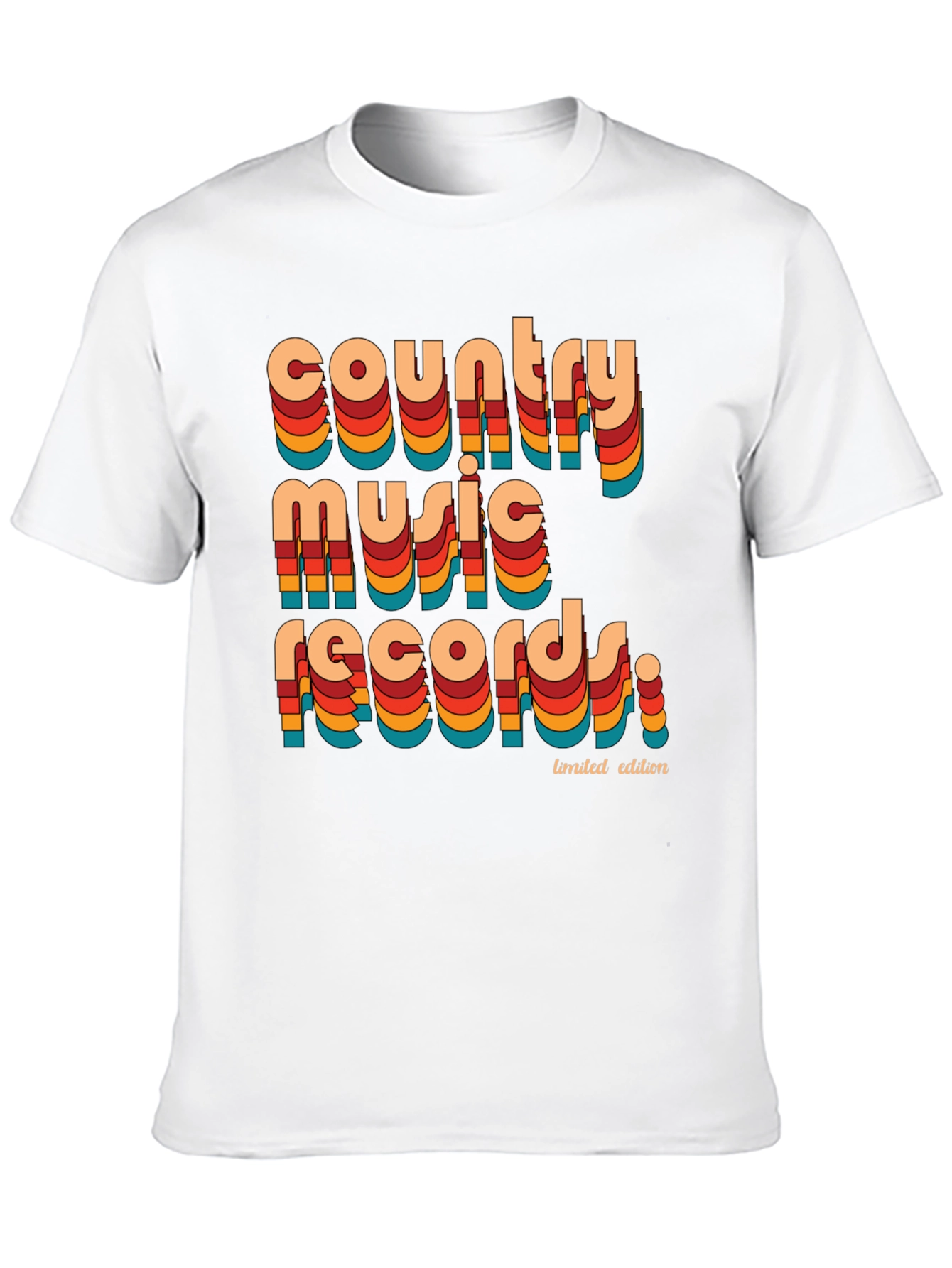 Retro Country Music Records Graphic T-Shirt