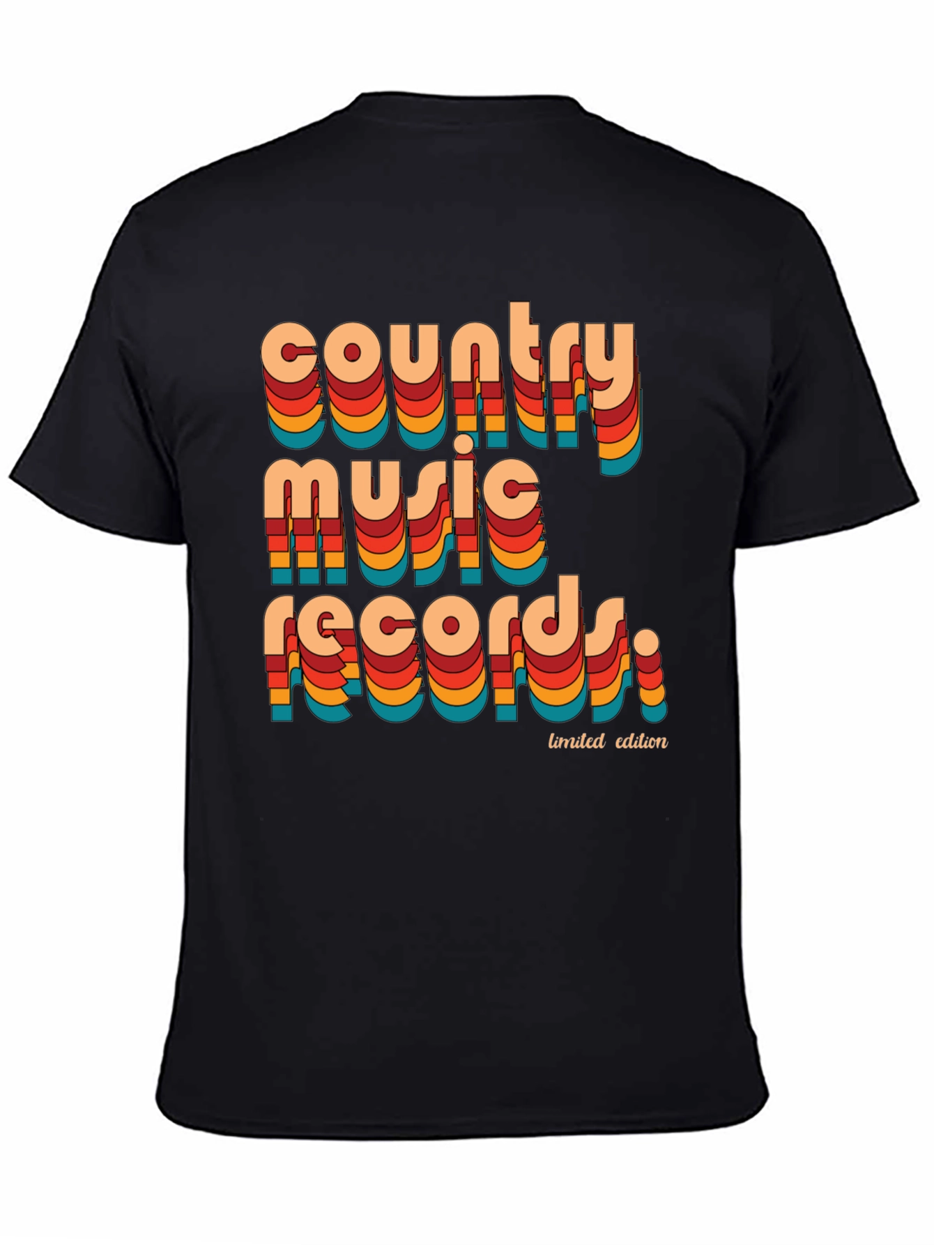Retro Country Music Records Graphic T-Shirt