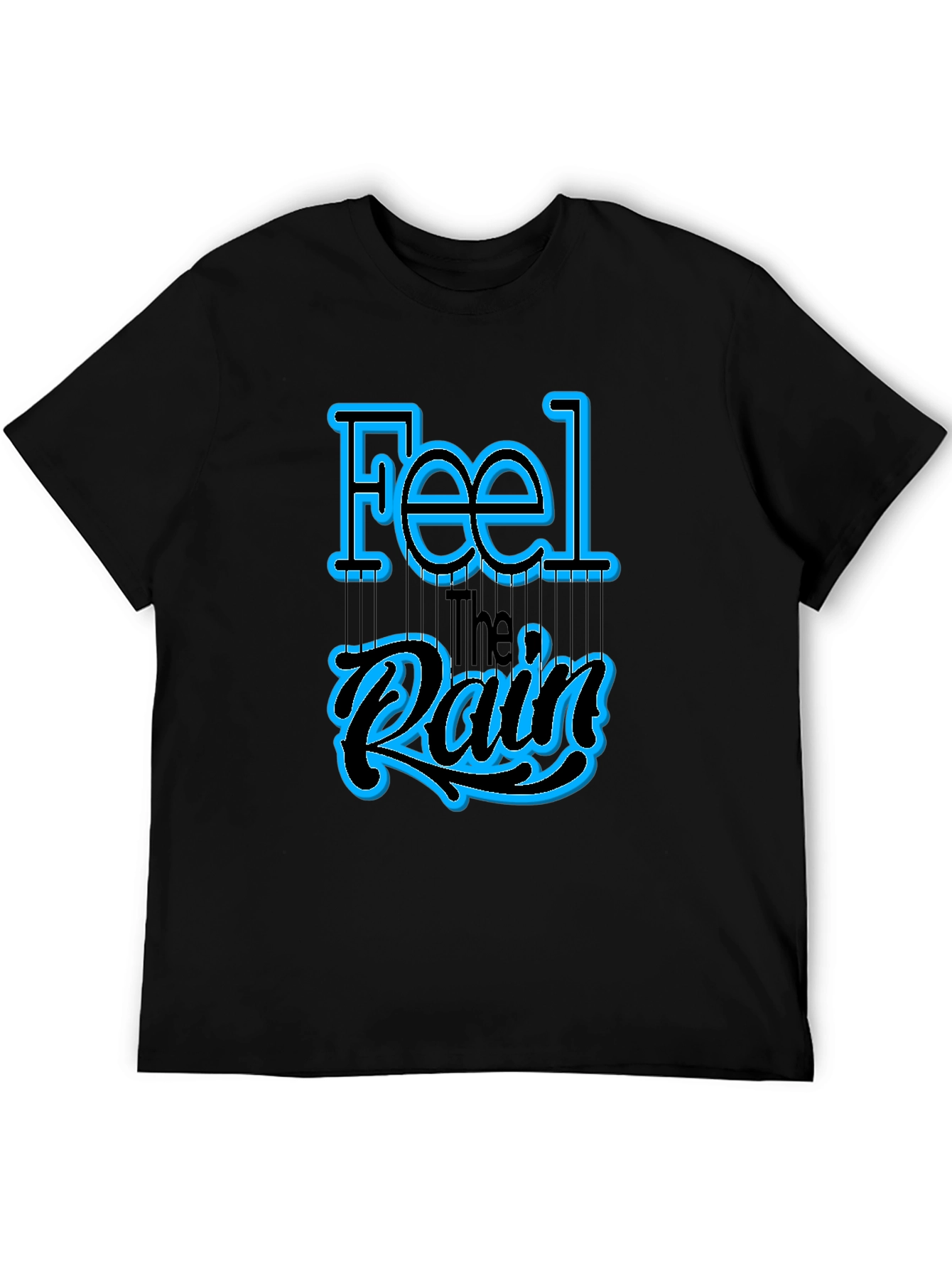 Feel the Rain Graphic T-Shirt - Black