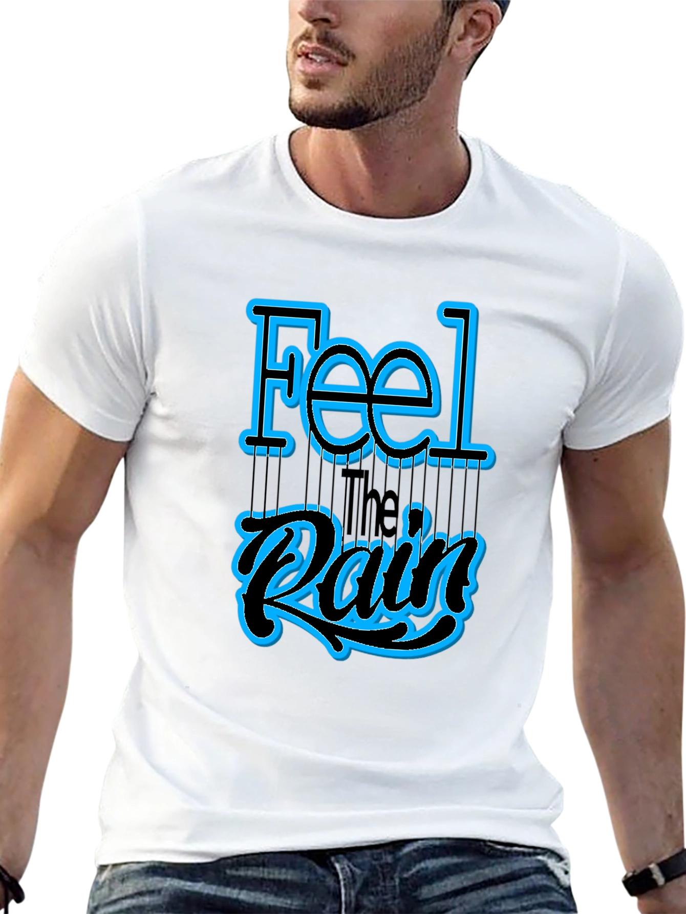 Feel the Rain Graphic T-Shirt - Black