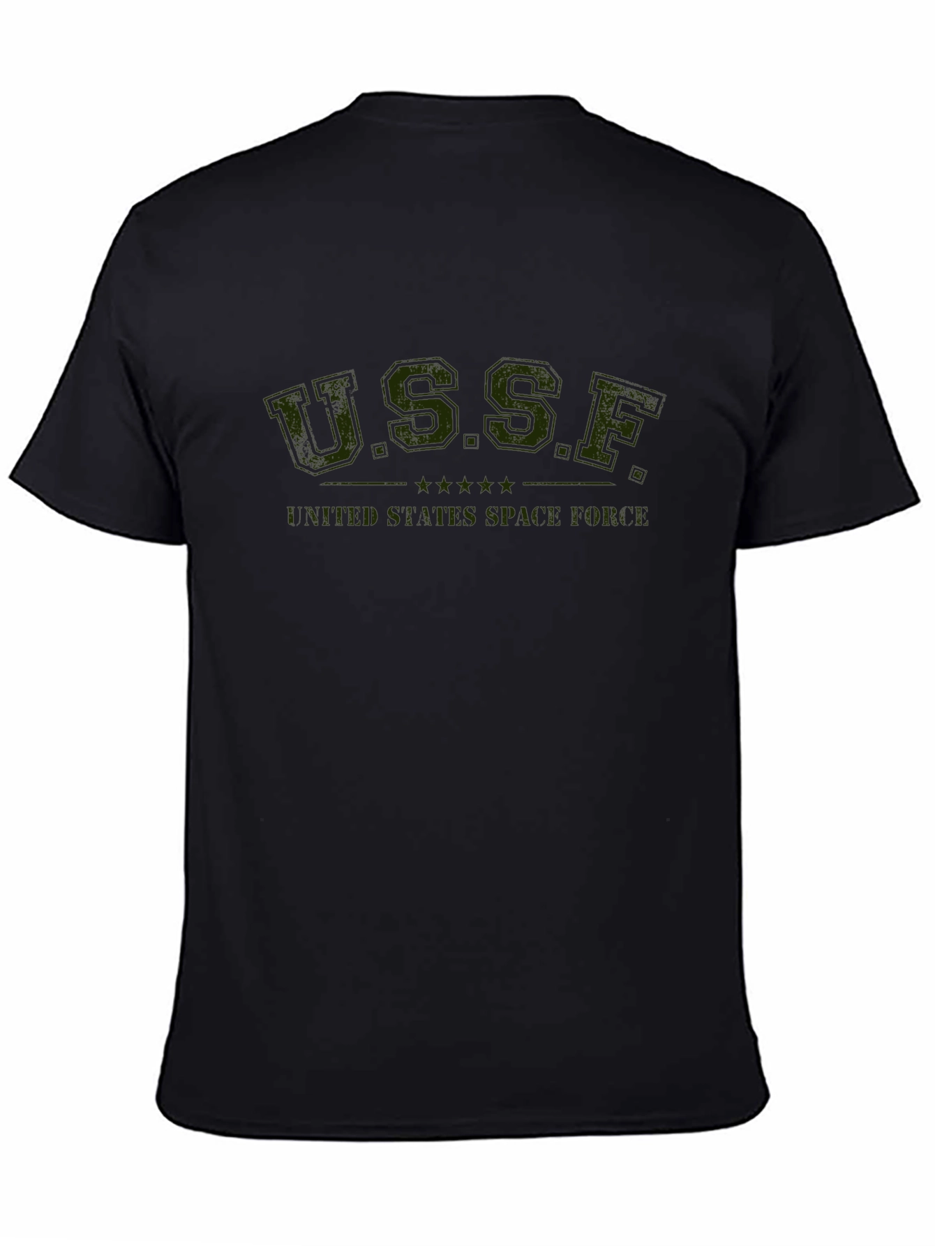 USSF United States Space Force Black T-Shirt