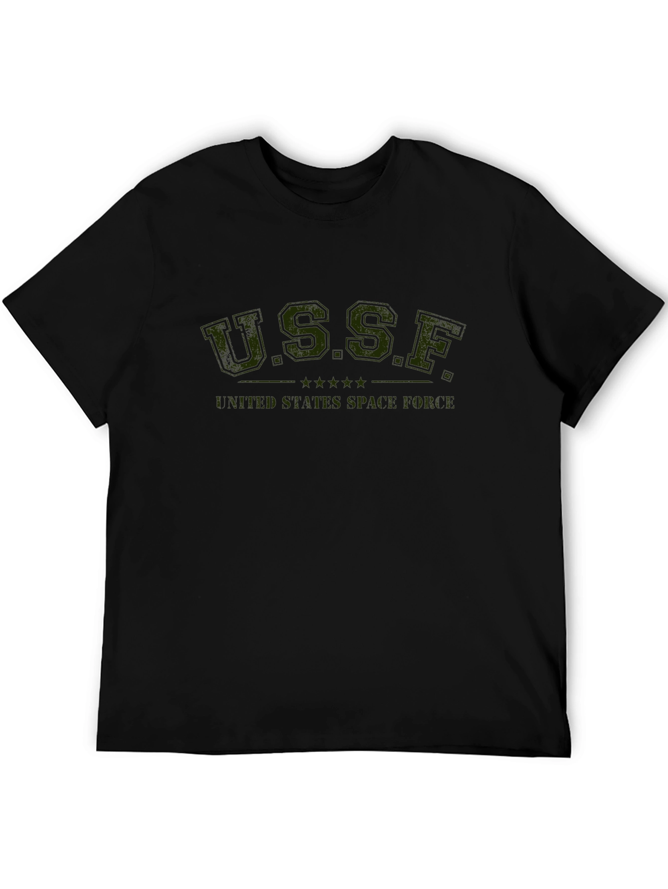 USSF United States Space Force Black T-Shirt