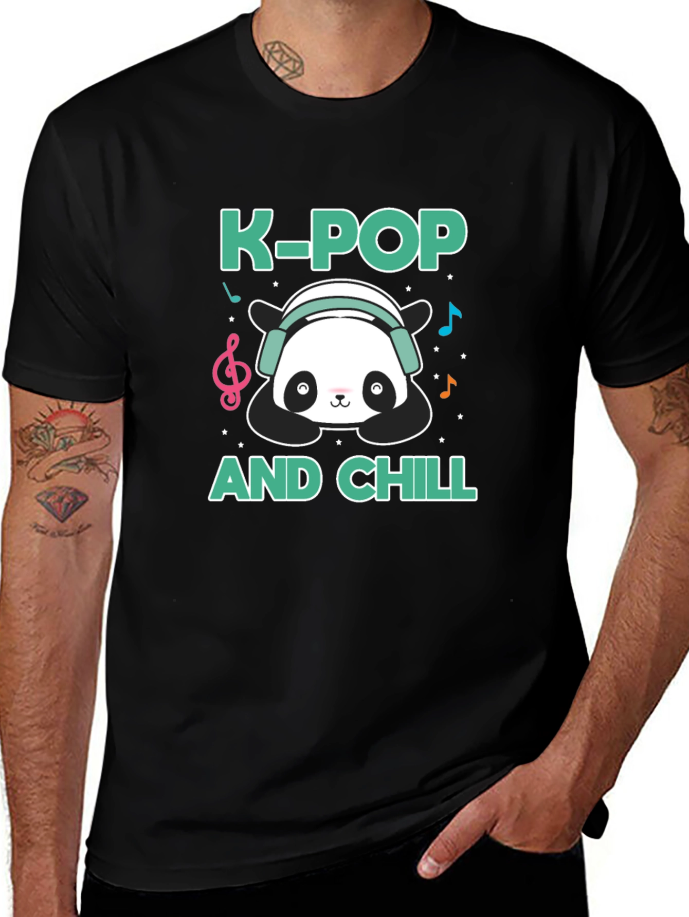 K-Pop and Chill Panda T-Shirt