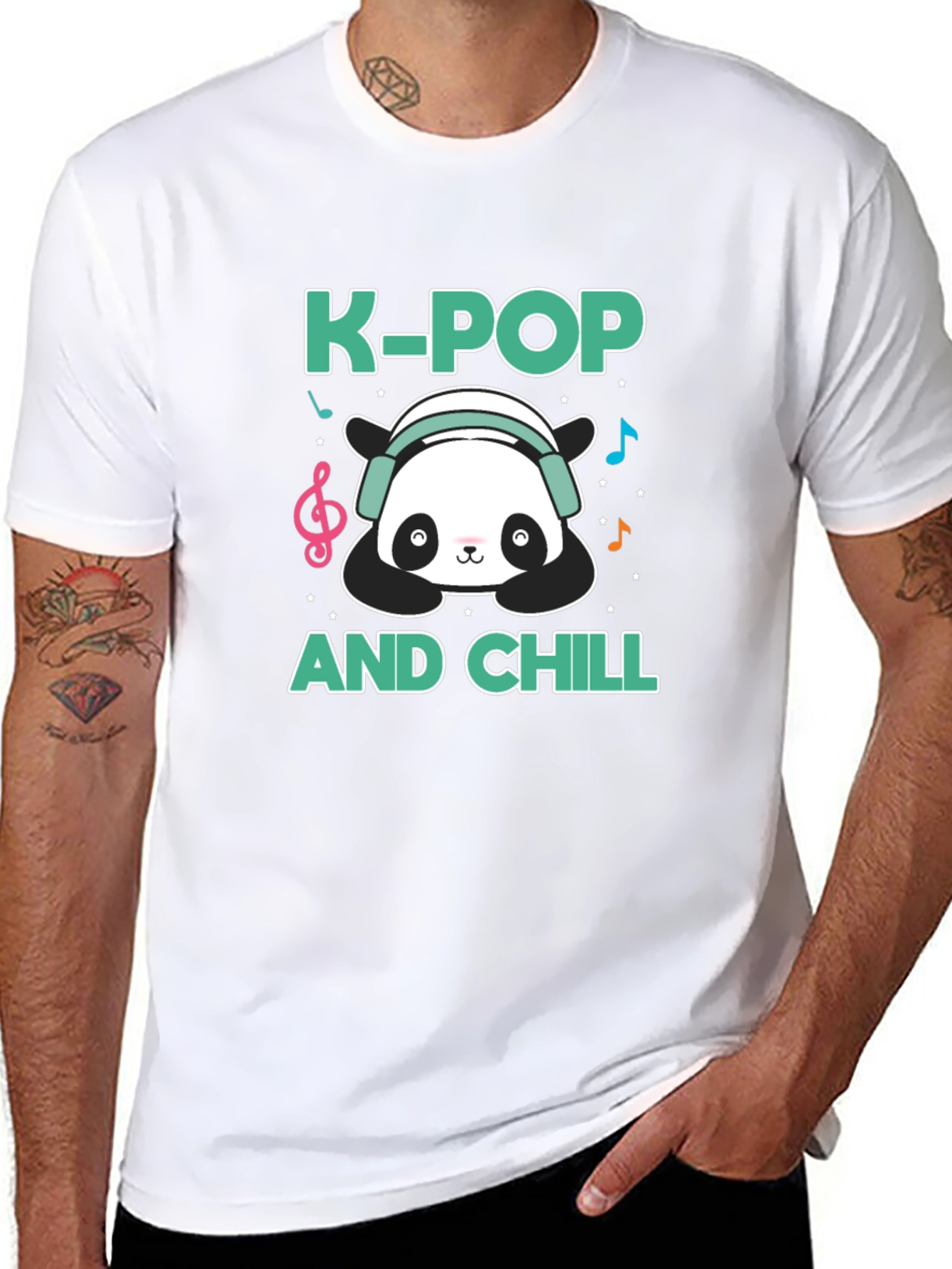 K-Pop and Chill Panda T-Shirt