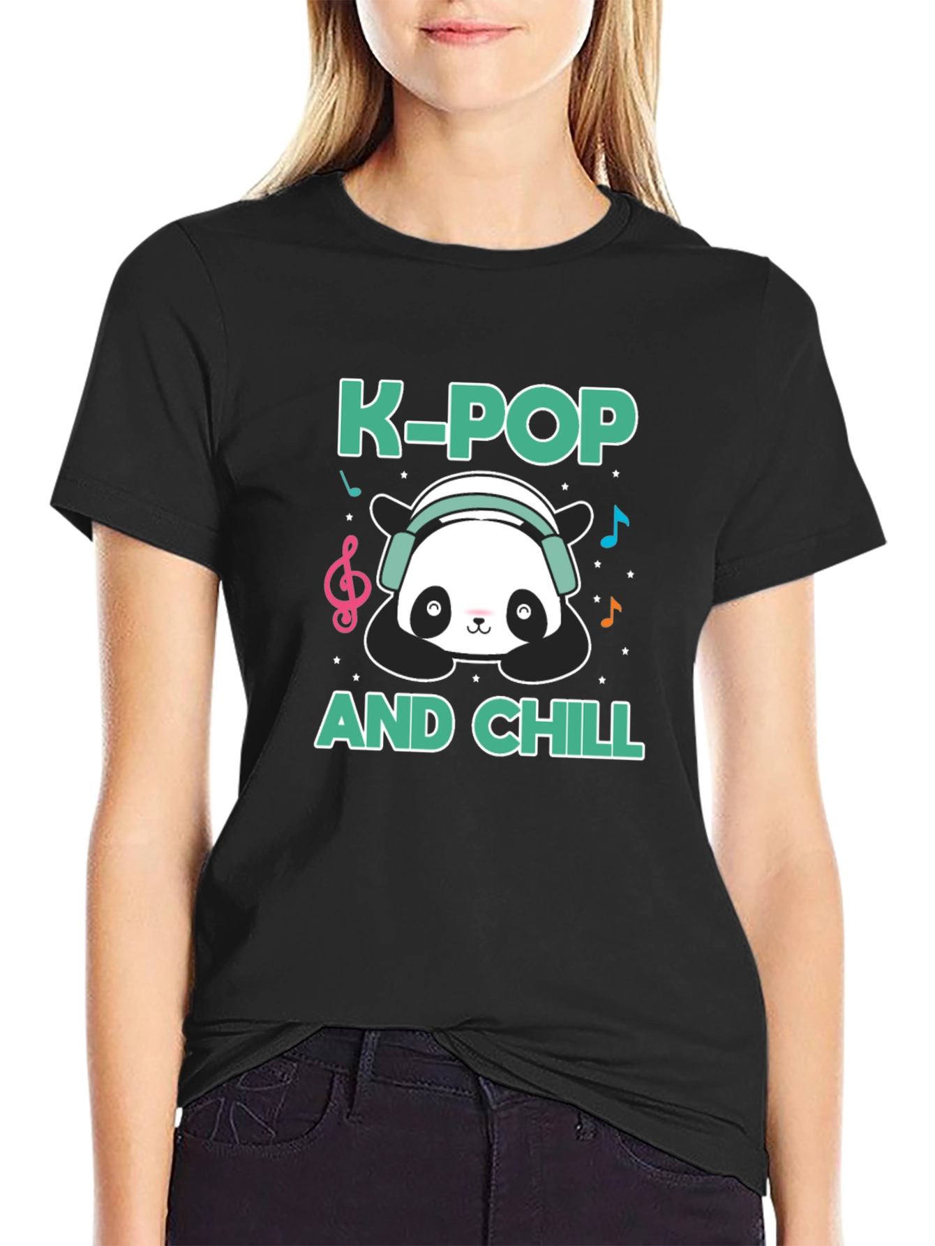 K-Pop and Chill Panda T-Shirt