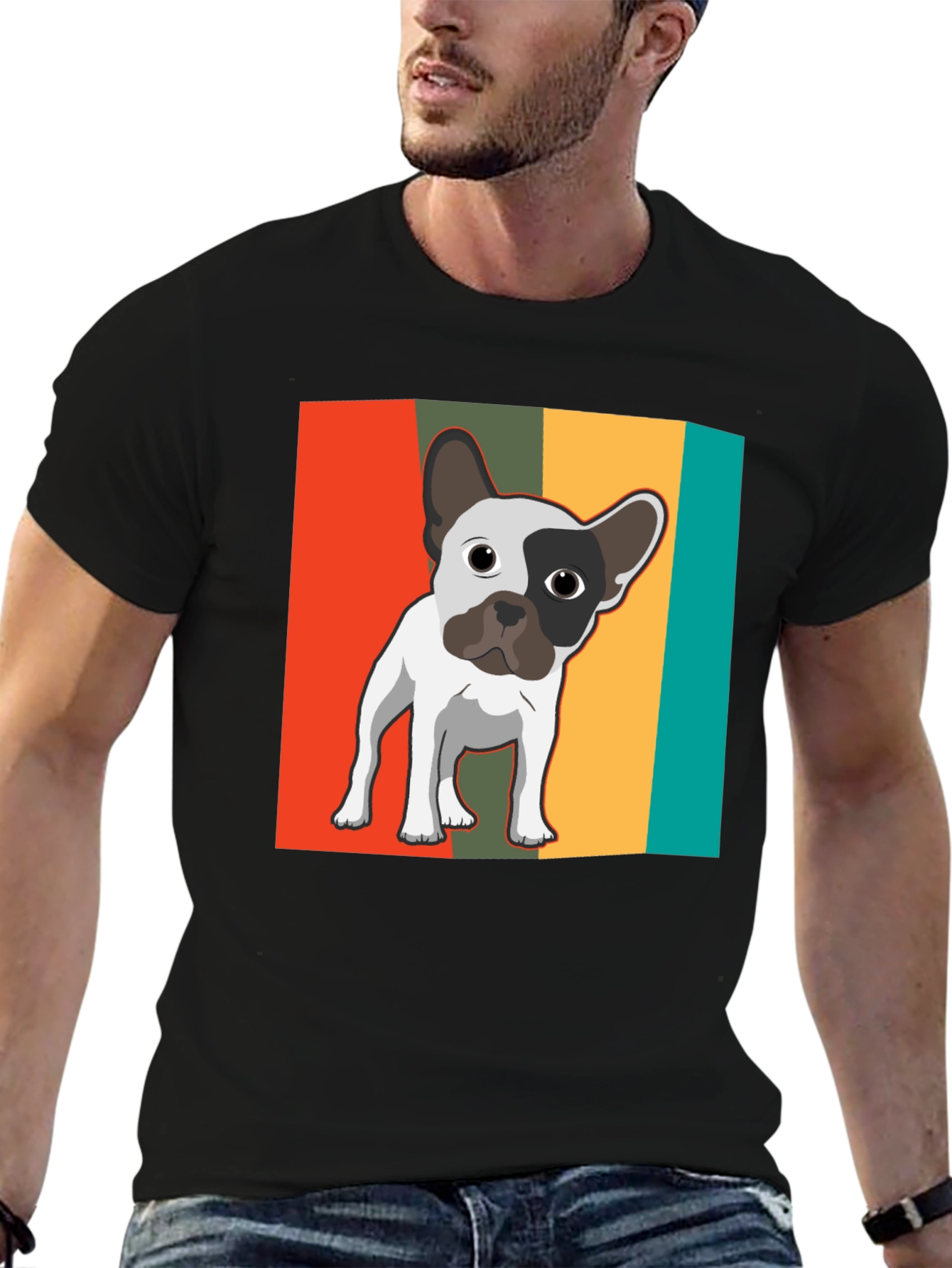 Retro French Bulldog Graphic Tee