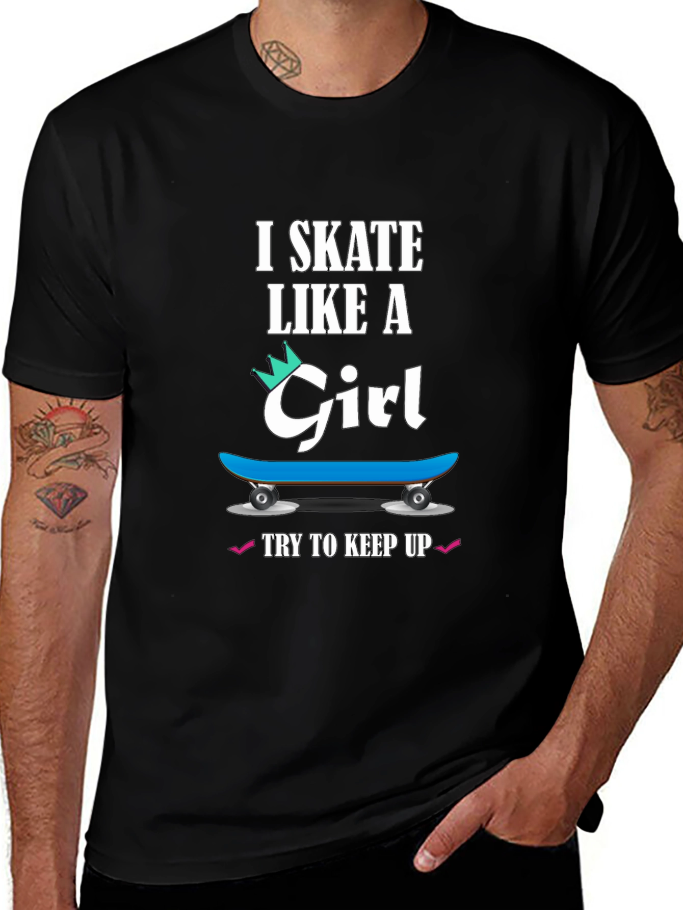 I Skate Like a Girl T-Shirt - Skater Gift