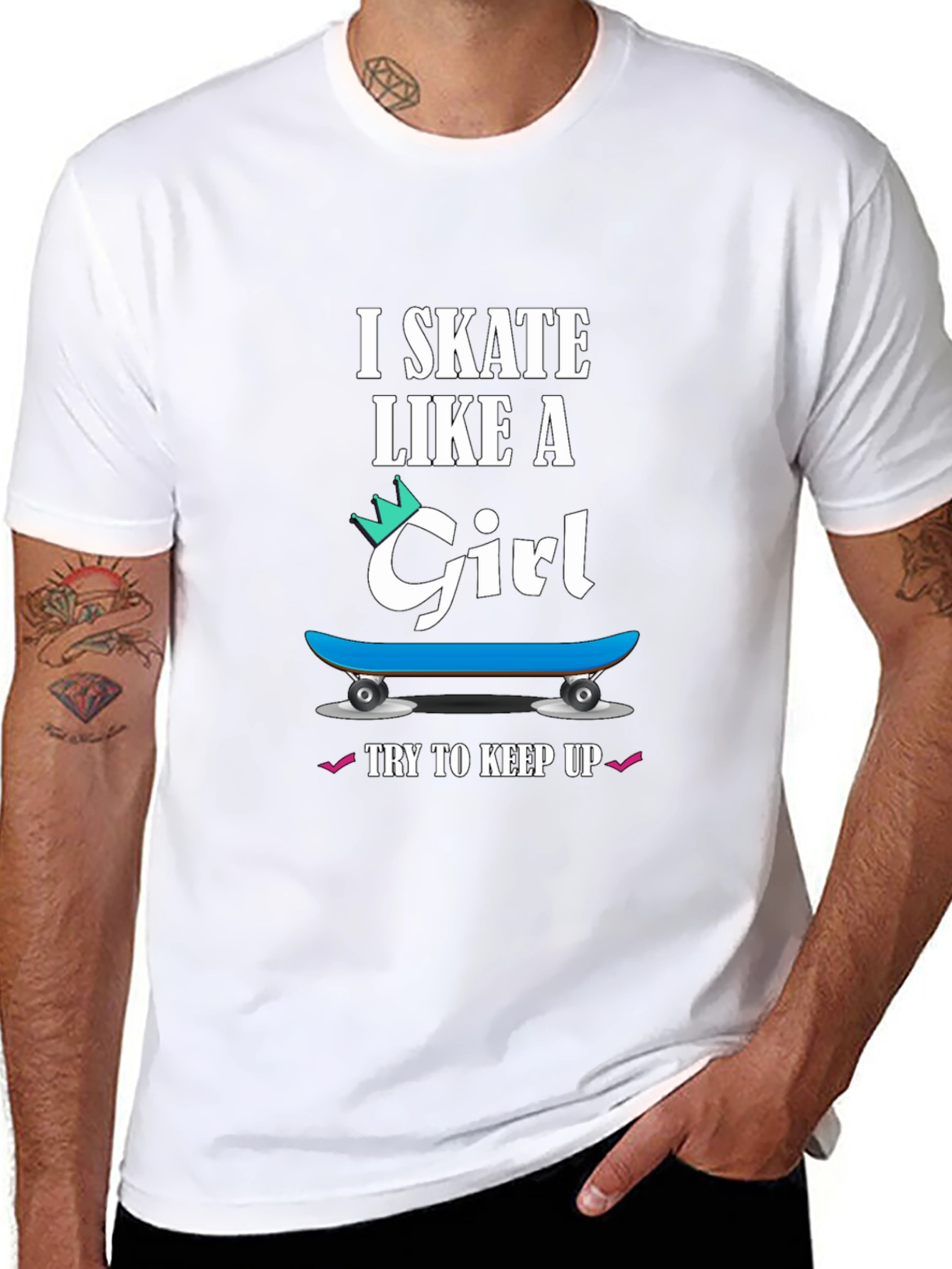 I Skate Like a Girl T-Shirt - Skater Gift