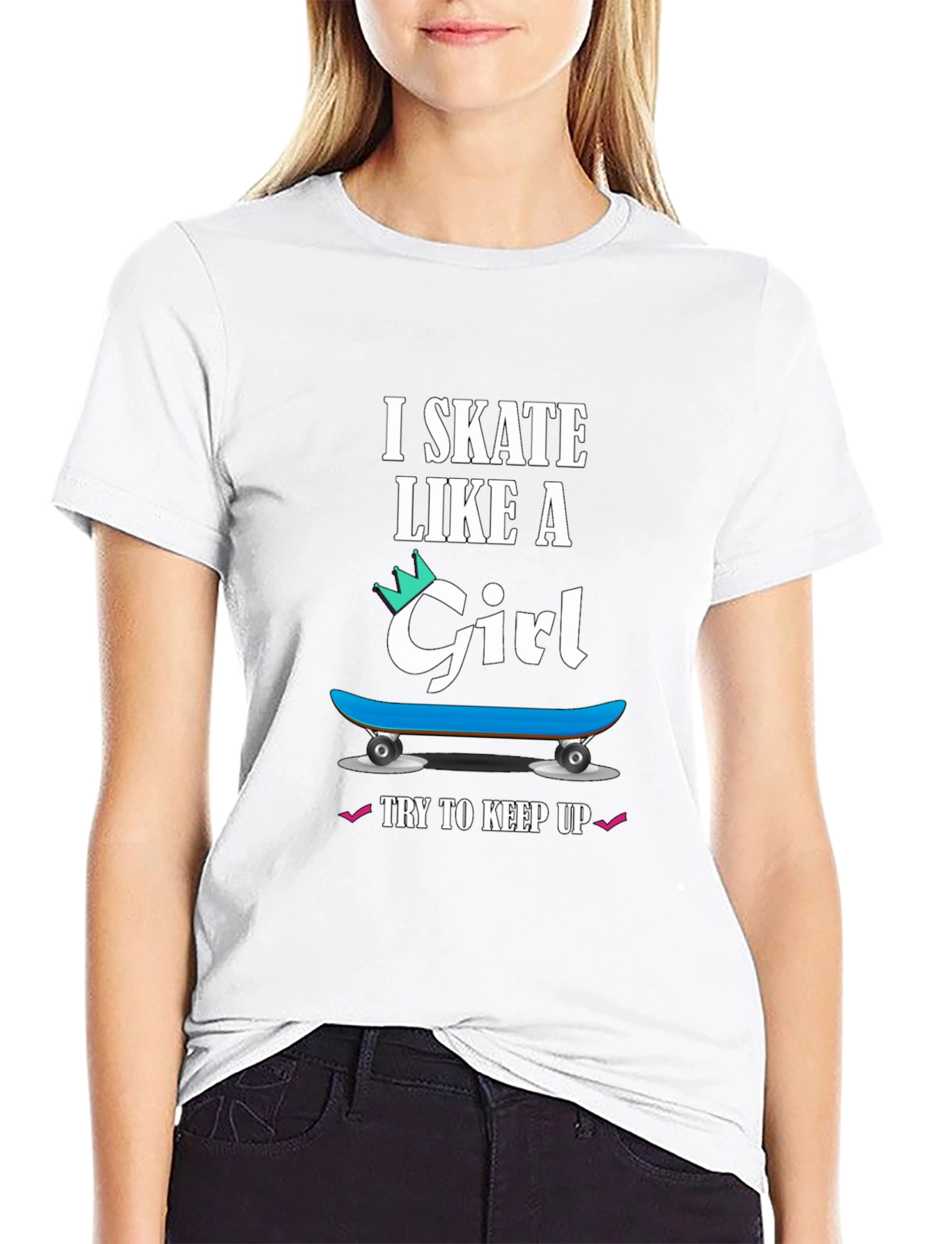 I Skate Like a Girl T-Shirt - Skater Gift