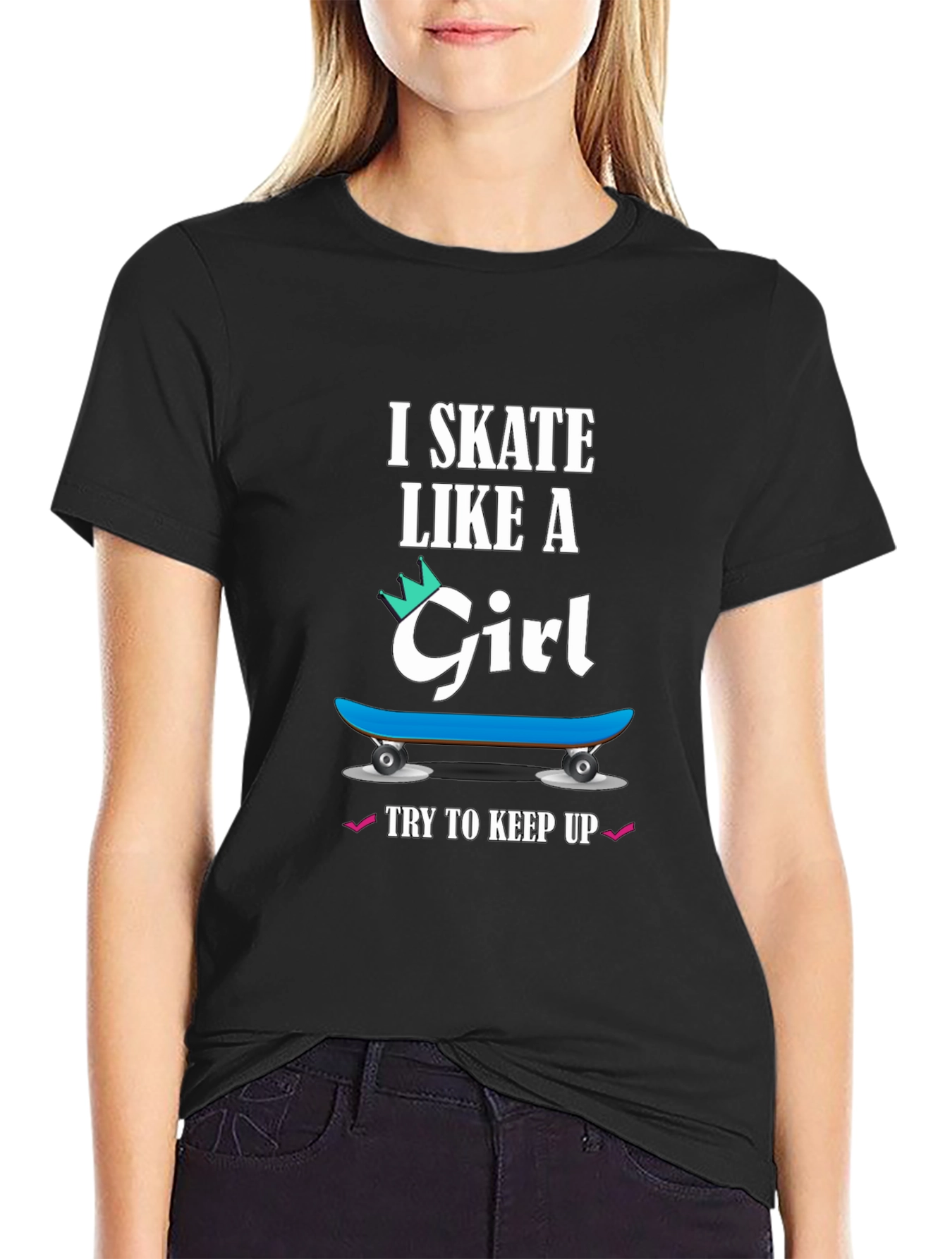 I Skate Like a Girl T-Shirt - Skater Gift