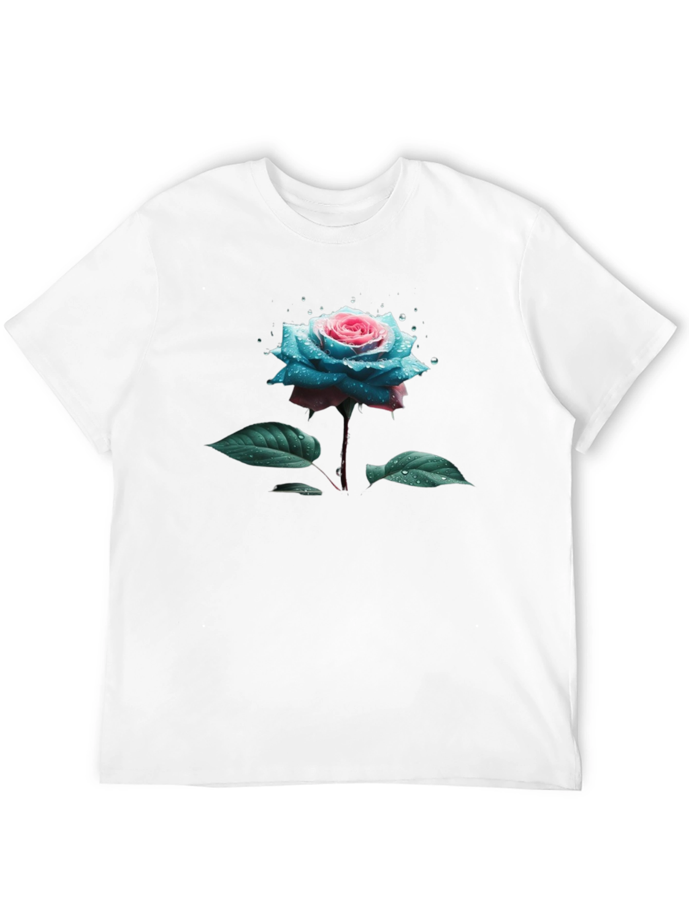 Floral Rose T-Shirt - Black