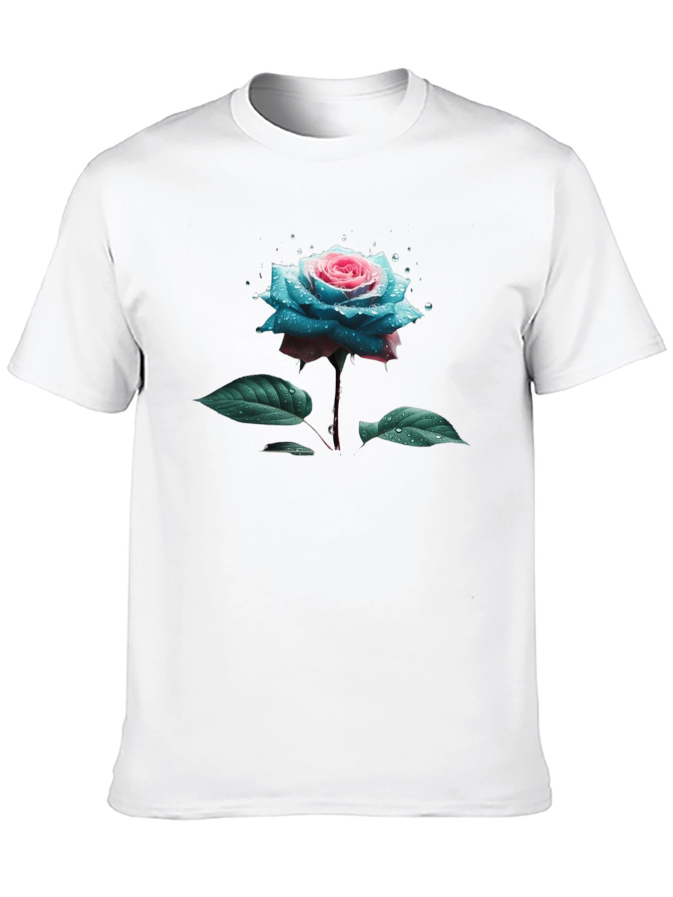 Floral Rose T-Shirt - Black