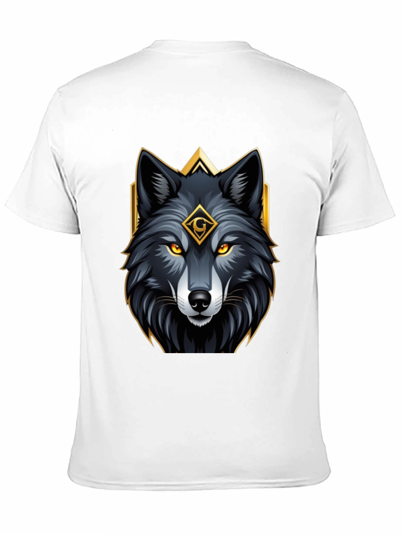 Wolf Graphic Tee - Black Bold Animal Design