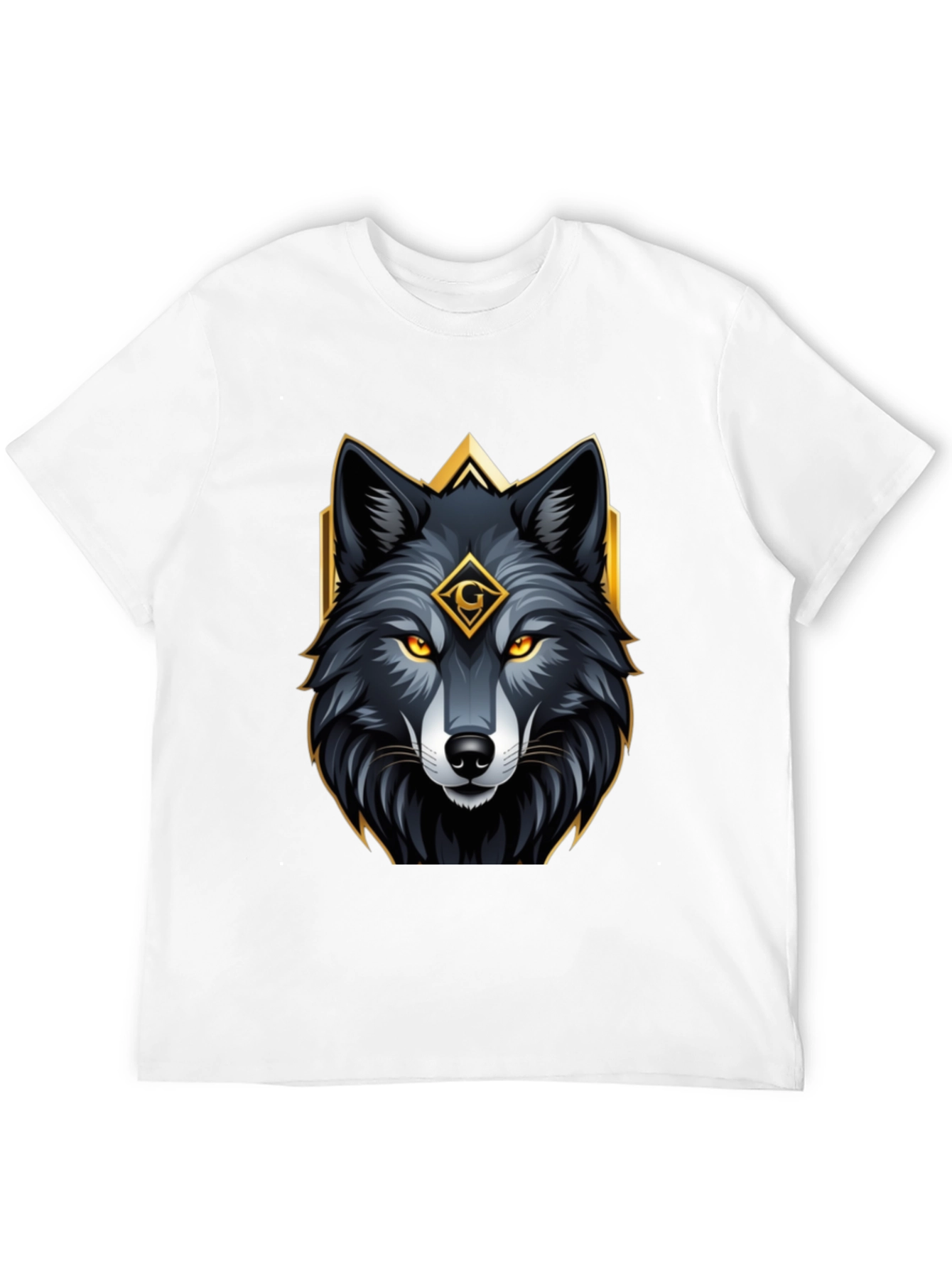 Wolf Graphic Tee - Black Bold Animal Design