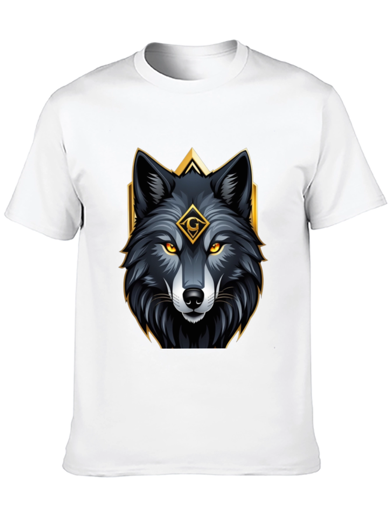 Wolf Graphic Tee - Black Bold Animal Design