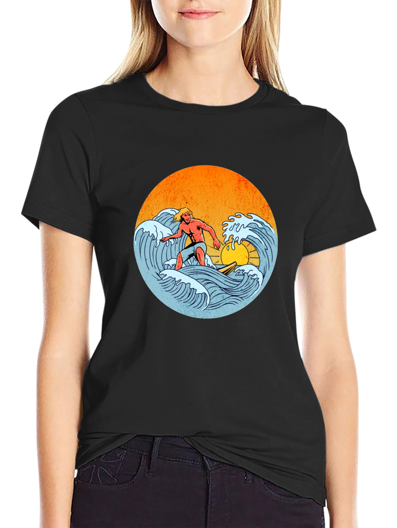 Surfer Graphic Tee - Retro Wave Rider T-Shirt