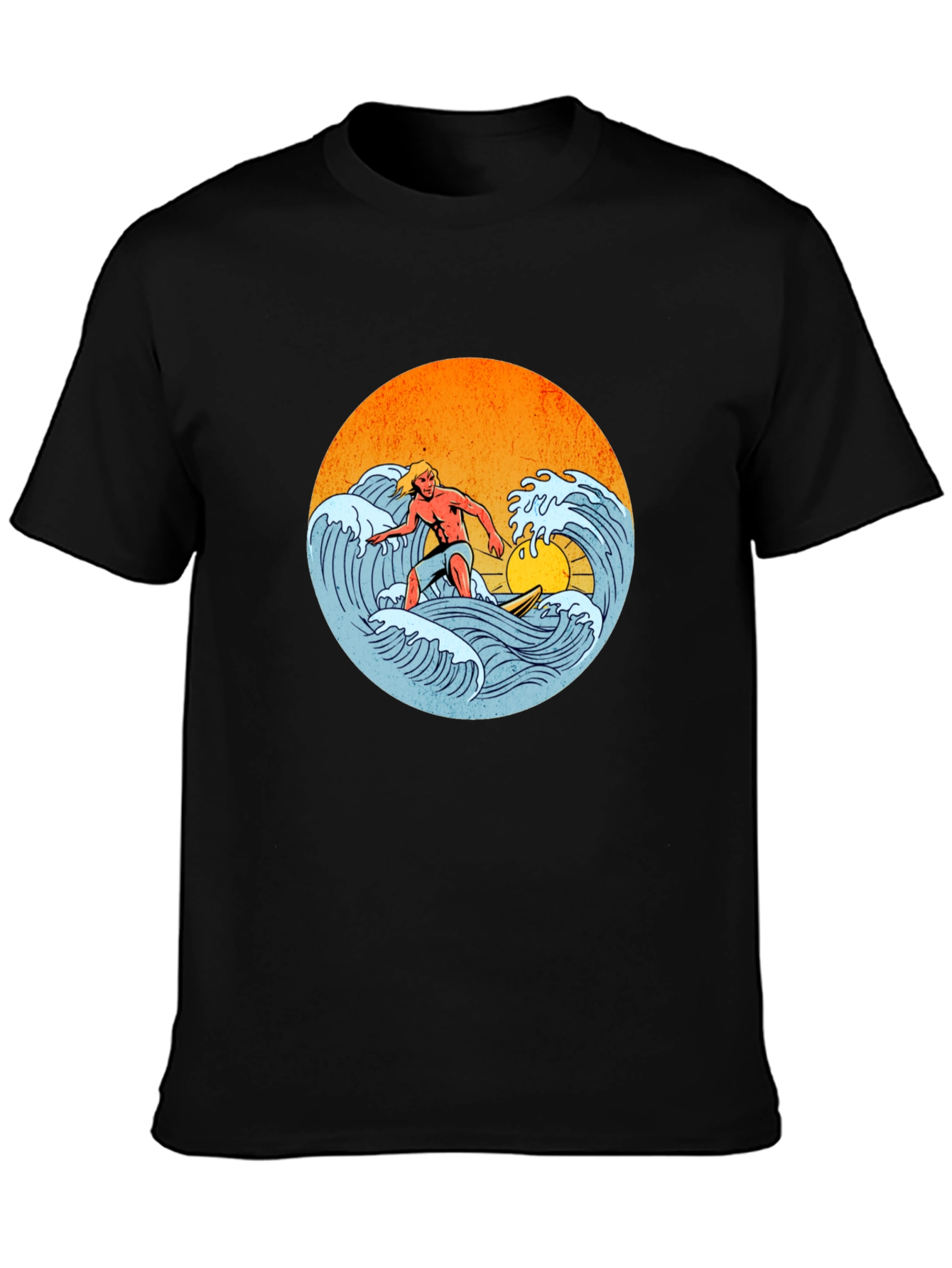 Surfer Graphic Tee - Retro Wave Rider T-Shirt
