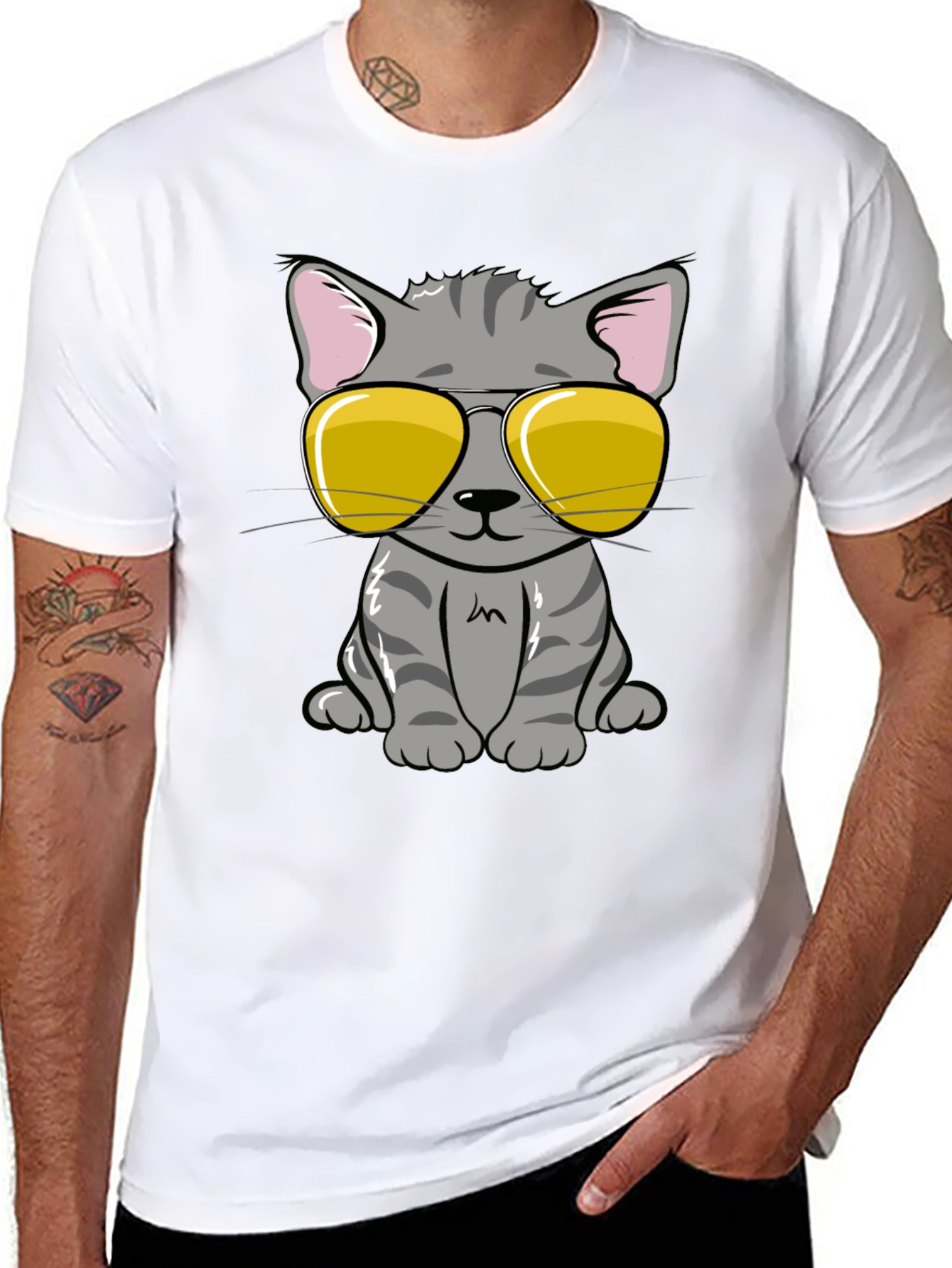 Cool Cat T-Shirt - Stylish Graphic Tee