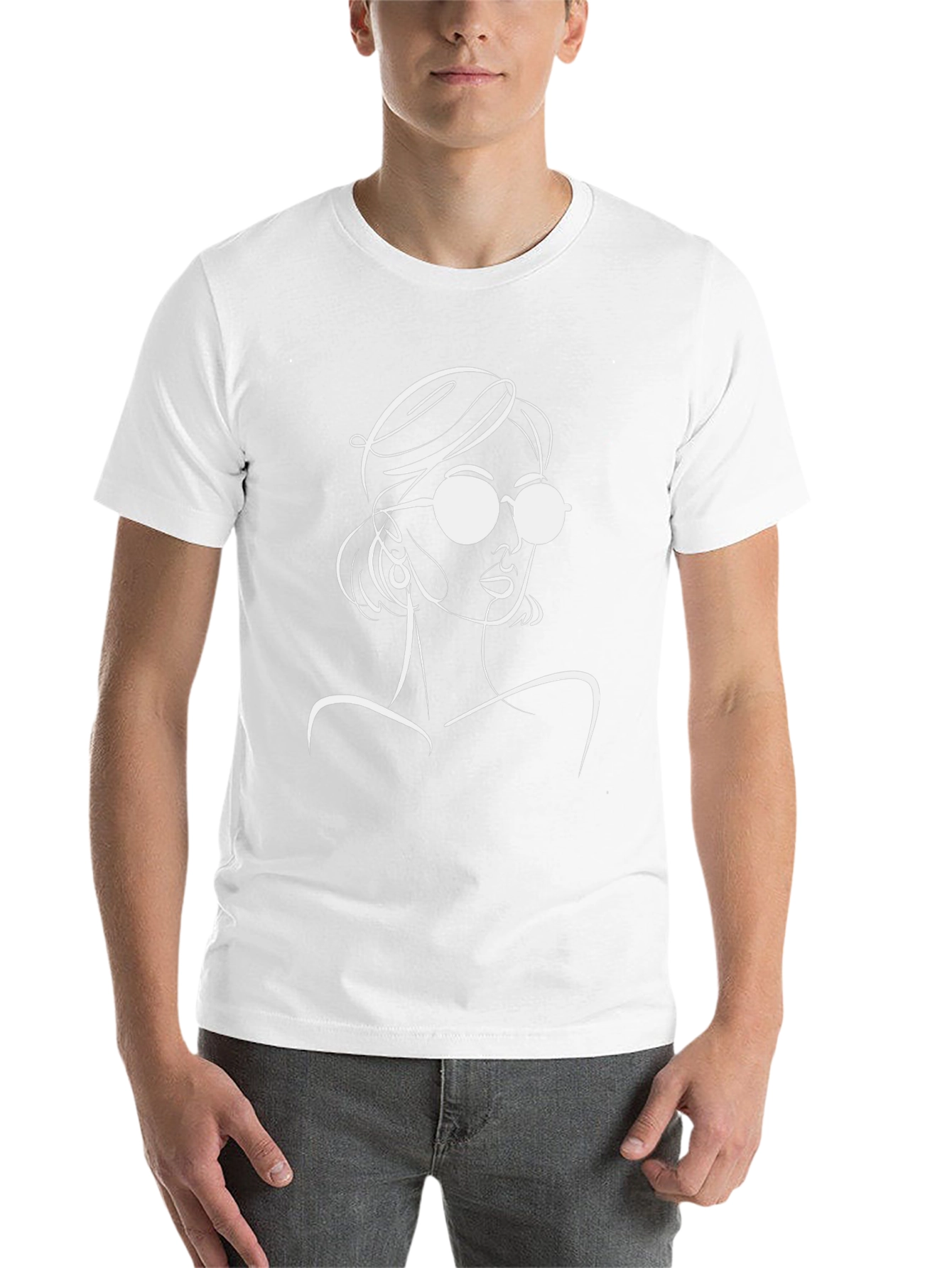 Stylish Black T-Shirt with Woman Graphic