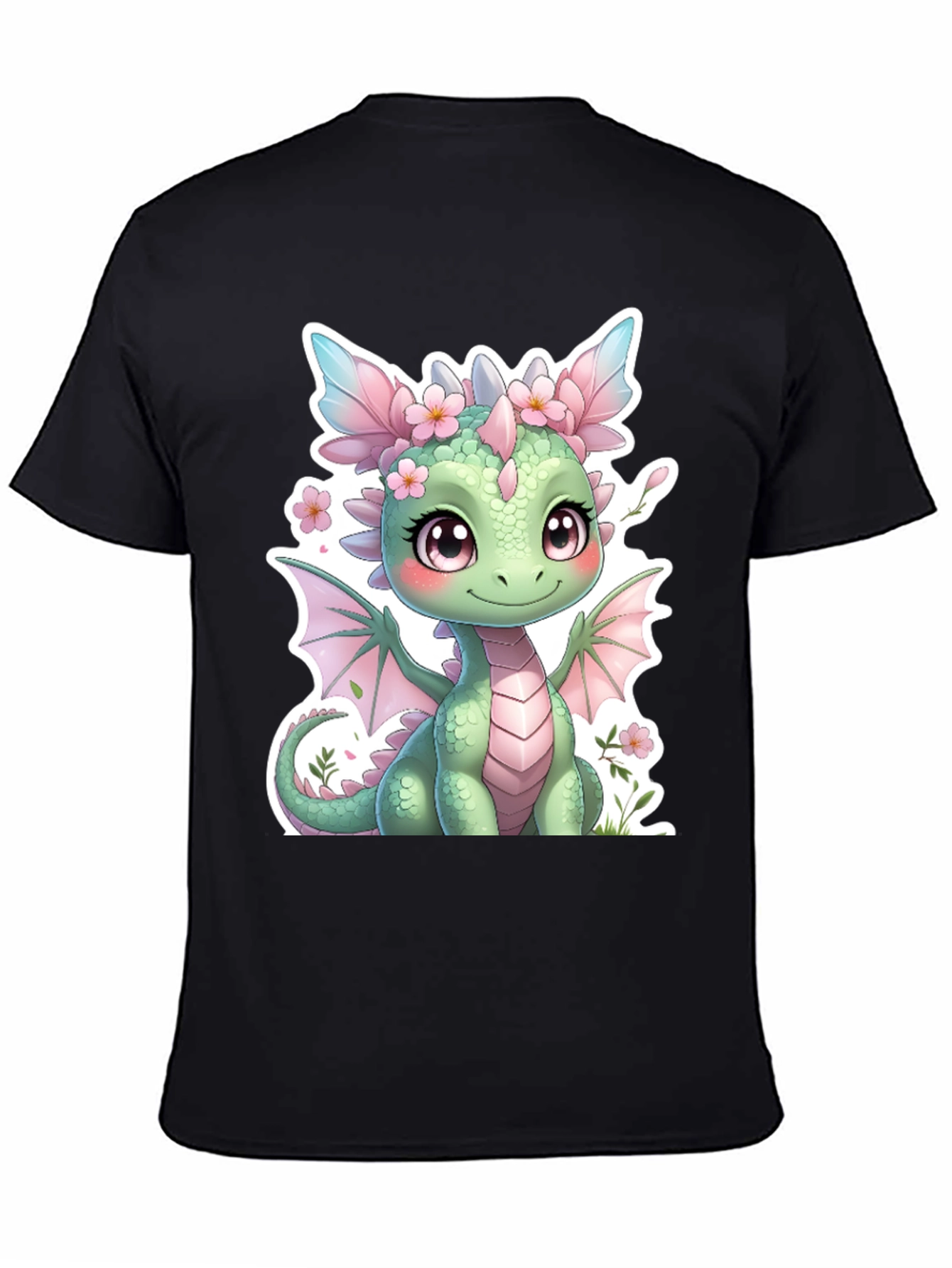 Cute Dragon Graphic Tee - Stylish Black T-Shirt