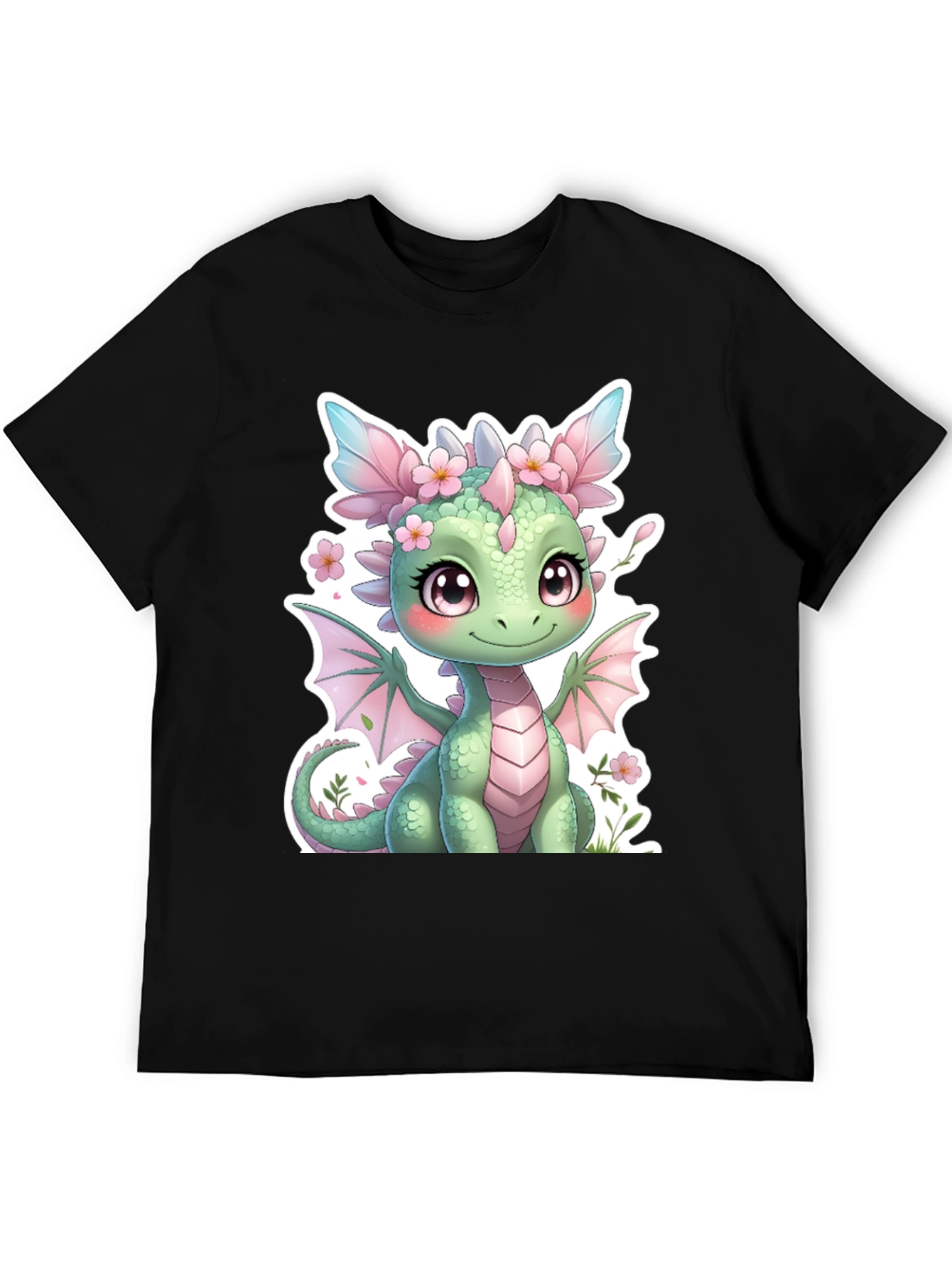 Cute Dragon Graphic Tee - Stylish Black T-Shirt