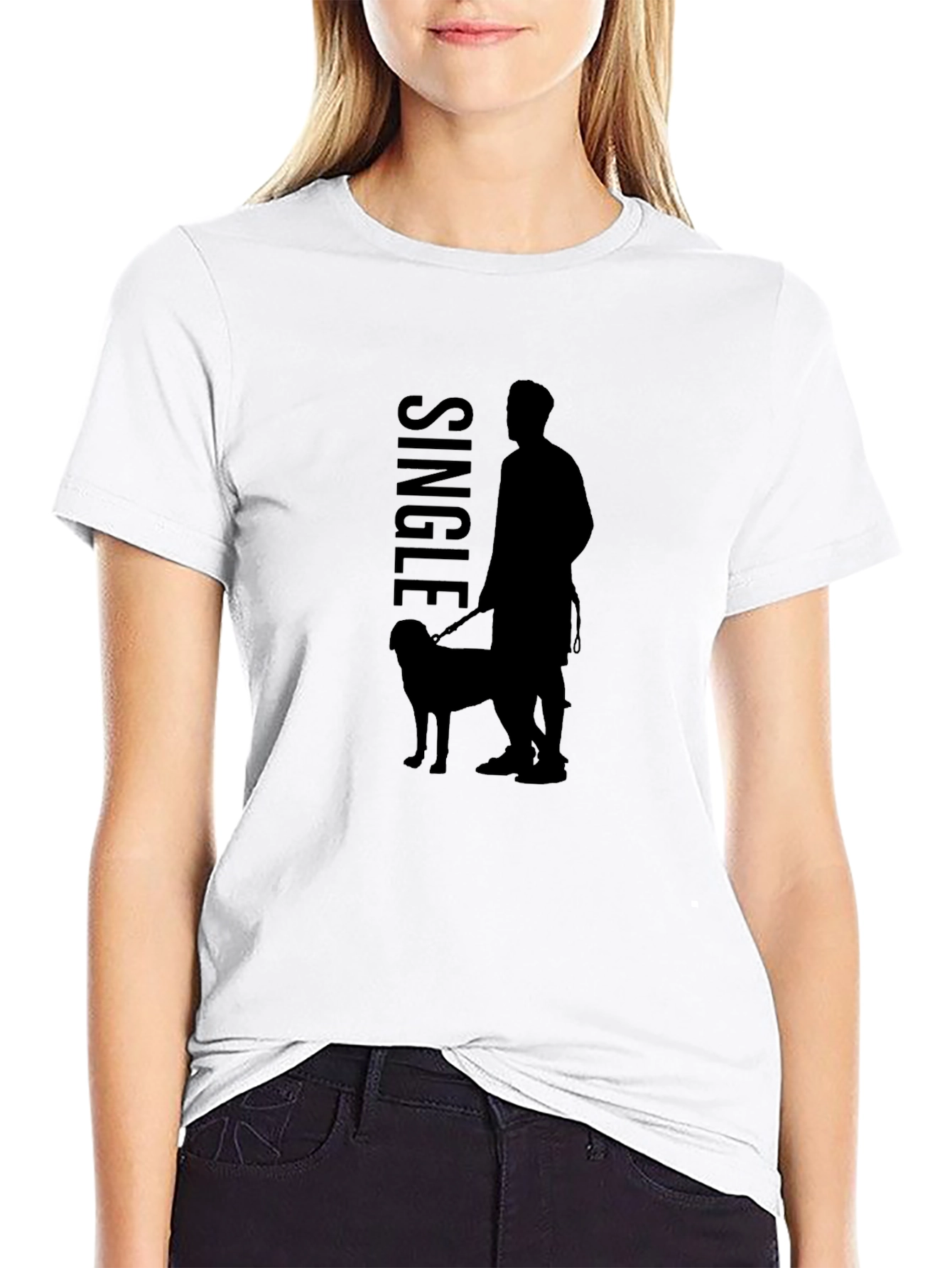 Single Dog Walker Graphic Tee - Black