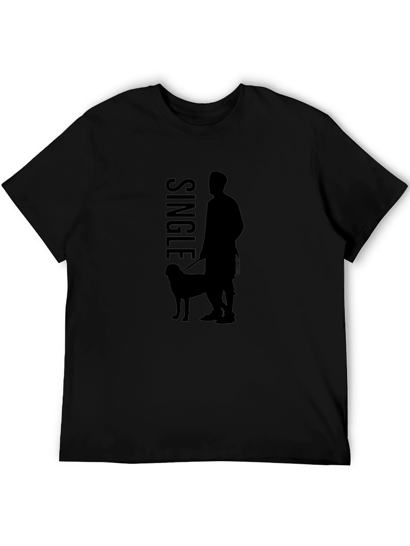 Single Dog Walker Graphic Tee - Black