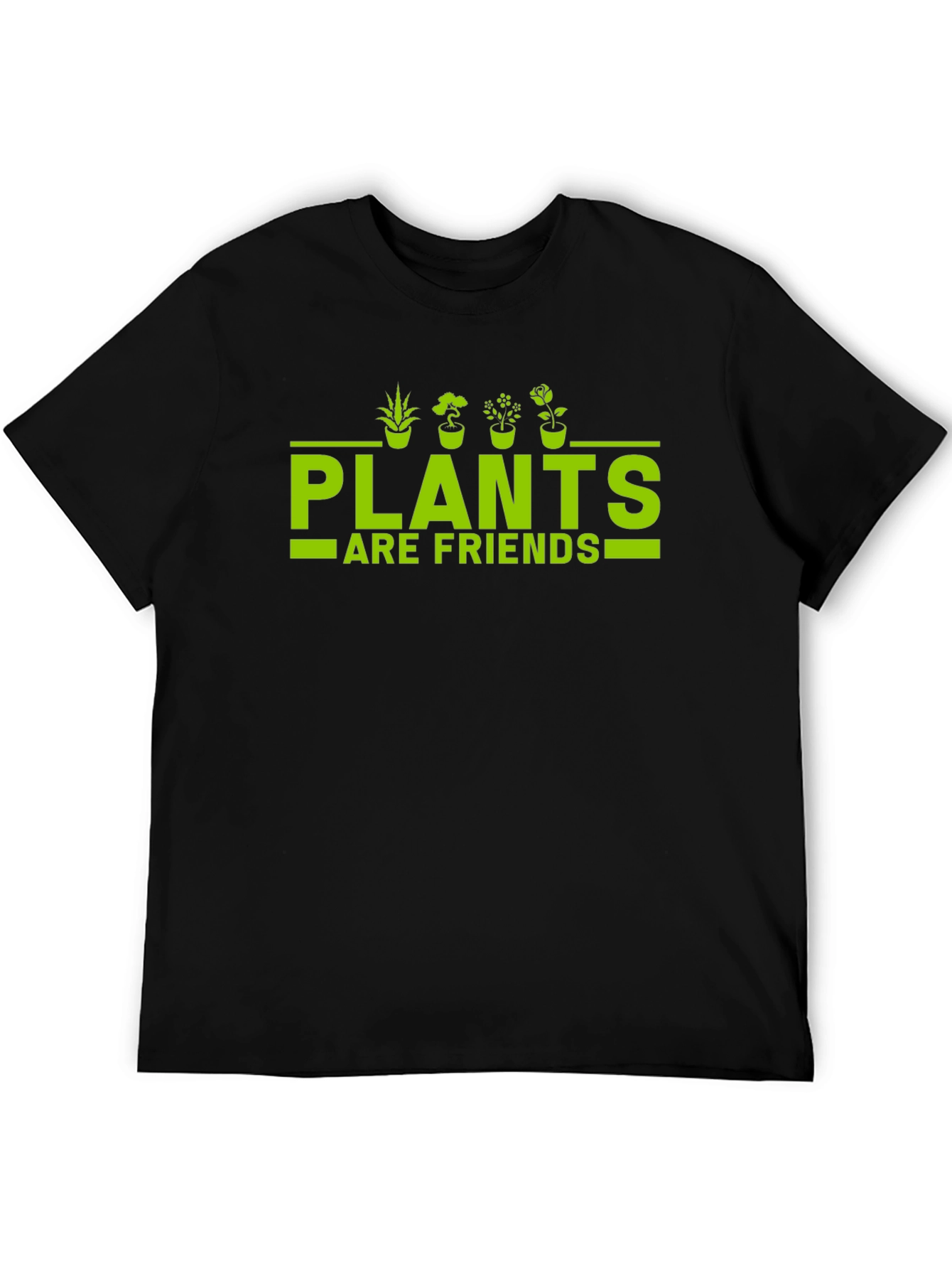 Plants are Friends T-Shirt - Black