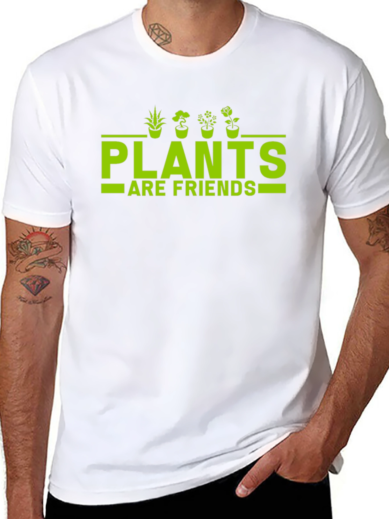Plants are Friends T-Shirt - Black