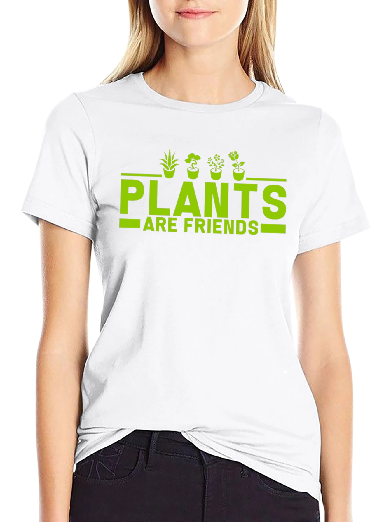 Plants are Friends T-Shirt - Black