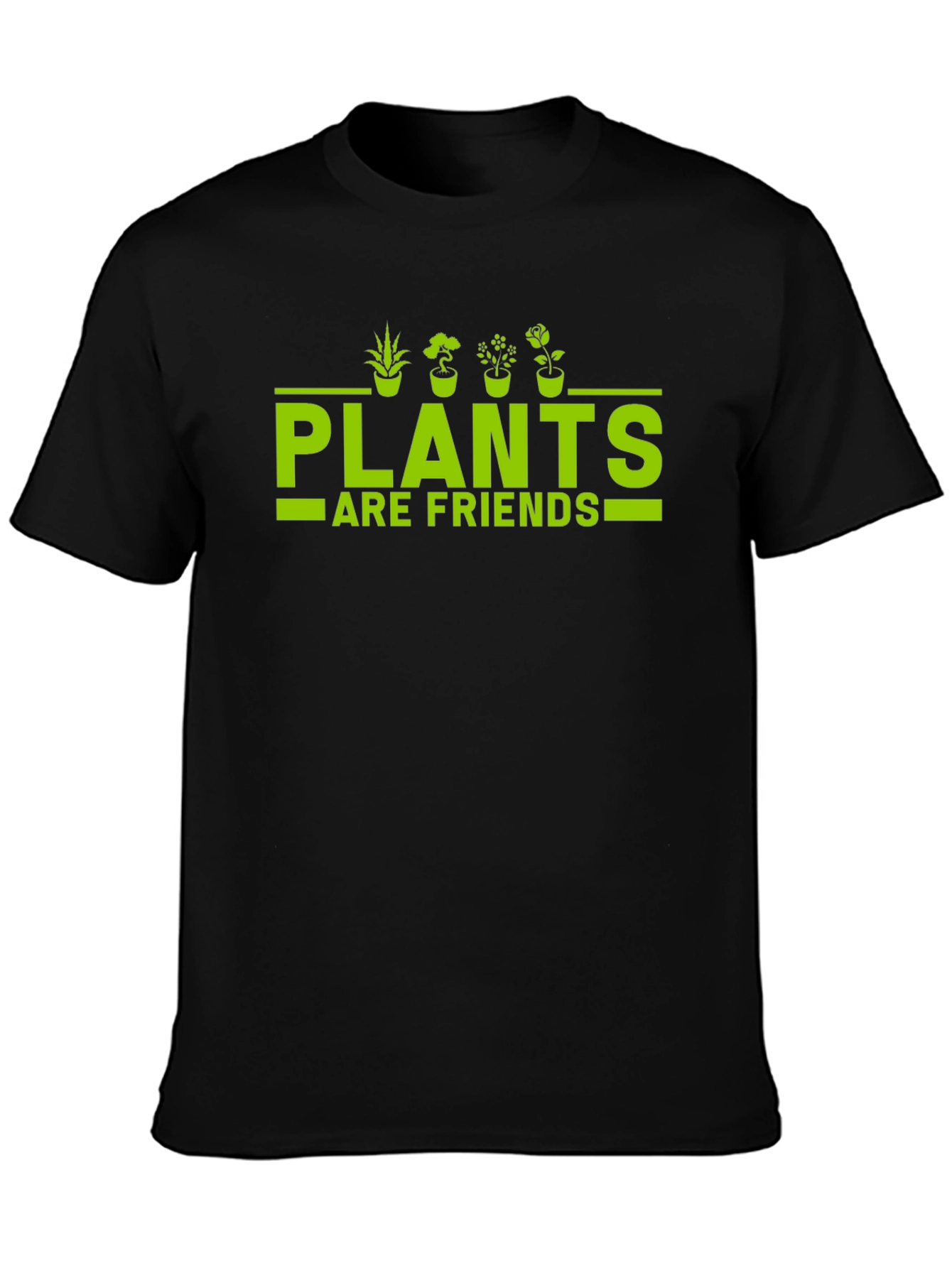 Plants are Friends T-Shirt - Black