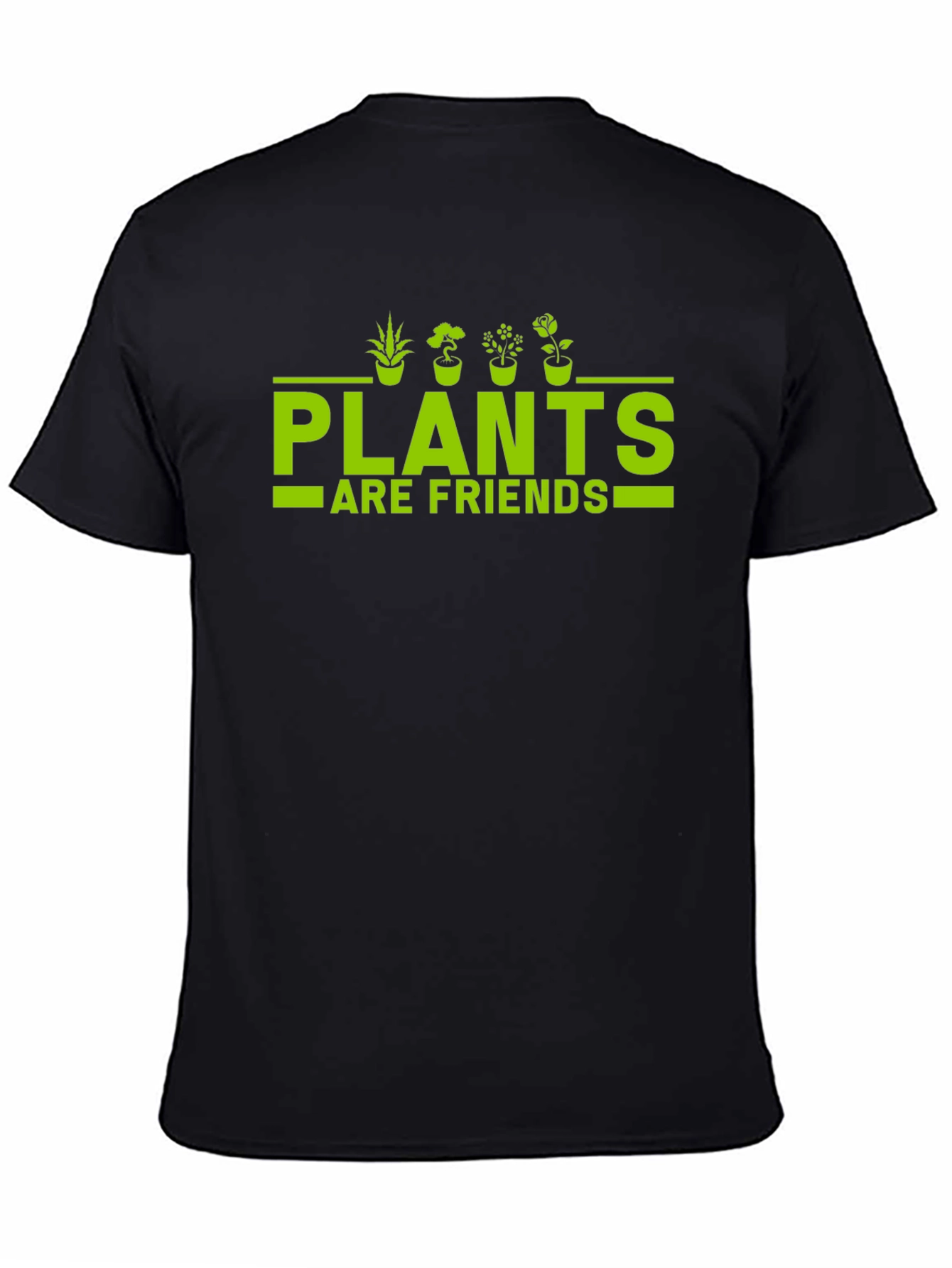 Plants are Friends T-Shirt - Black