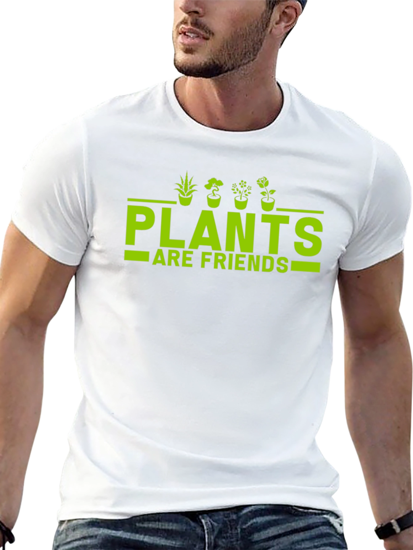 Plants are Friends T-Shirt - Black