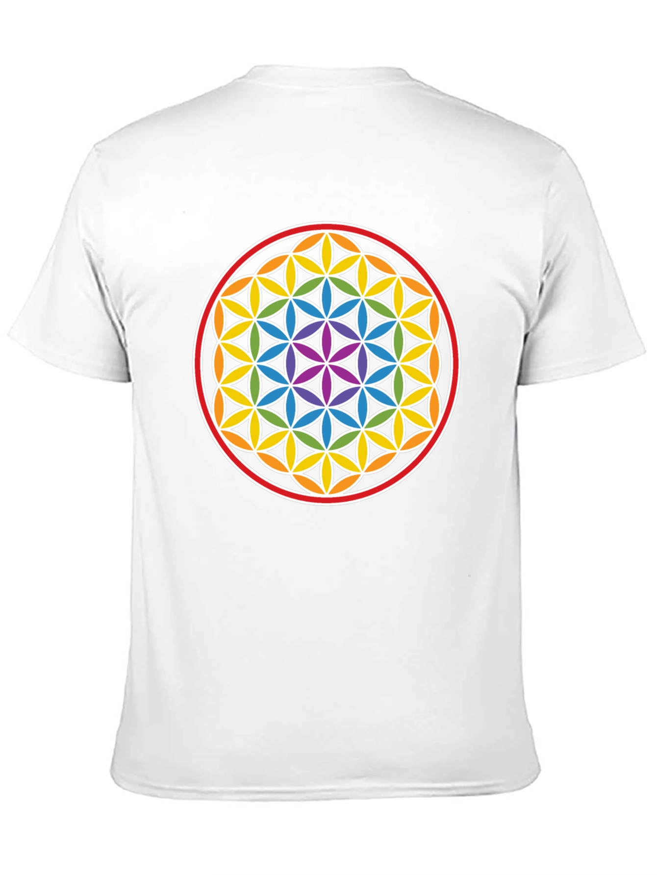Flower of Life Chakra T-Shirt - Sacred Geometry Tee