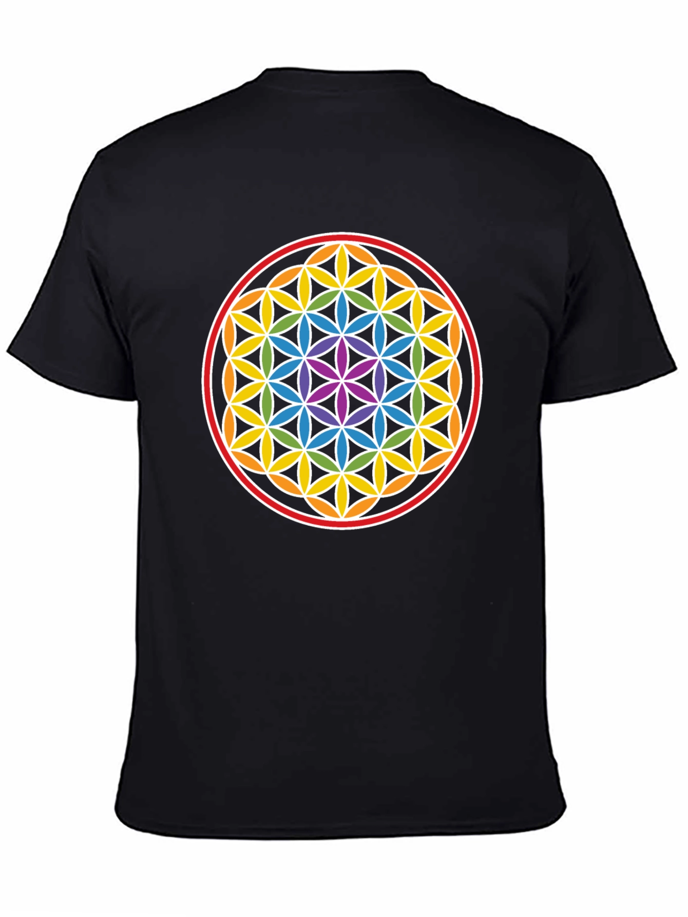 Flower of Life Chakra T-Shirt - Sacred Geometry Tee