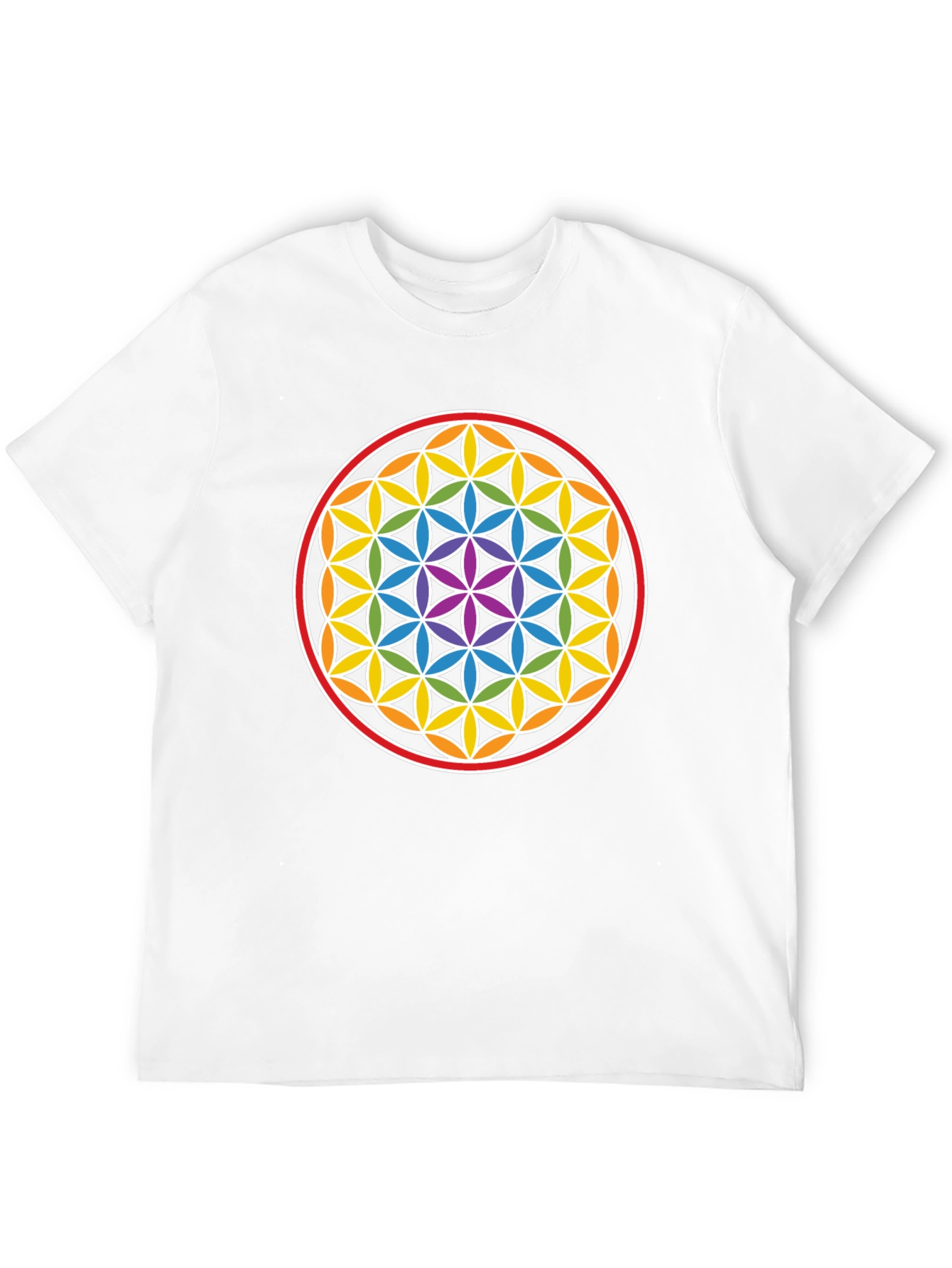 Flower of Life Chakra T-Shirt - Sacred Geometry Tee