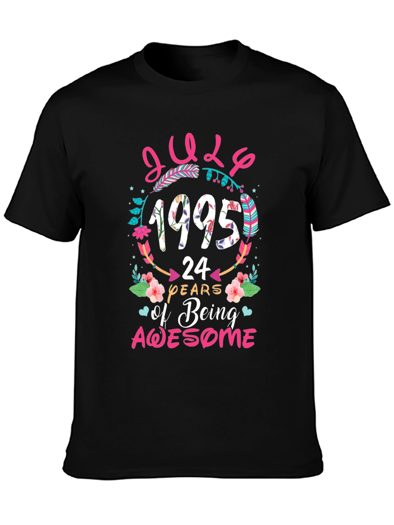 July 1995 24 Years of Being Awesome Graphic T-Shirt